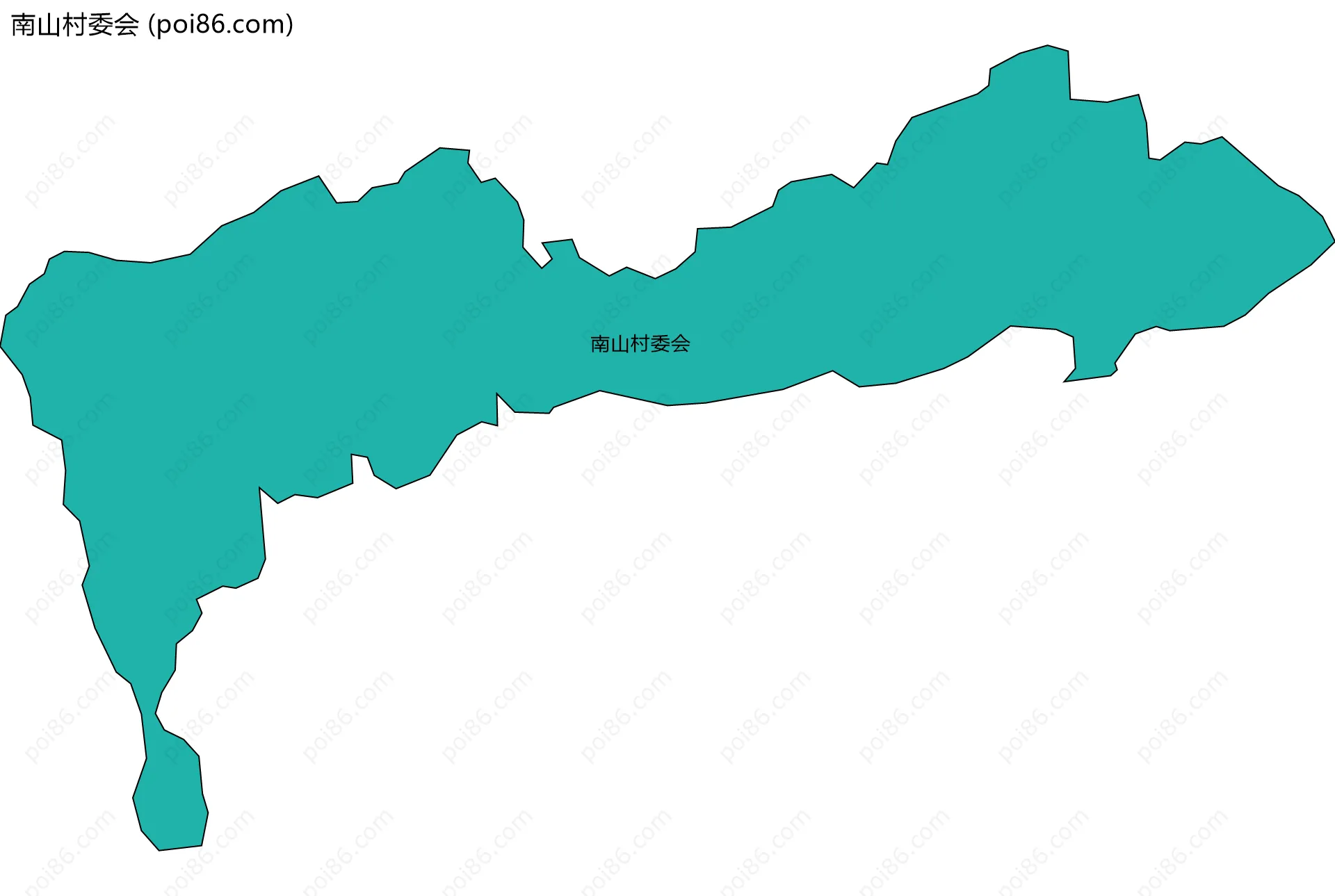 南山村委会边界地图