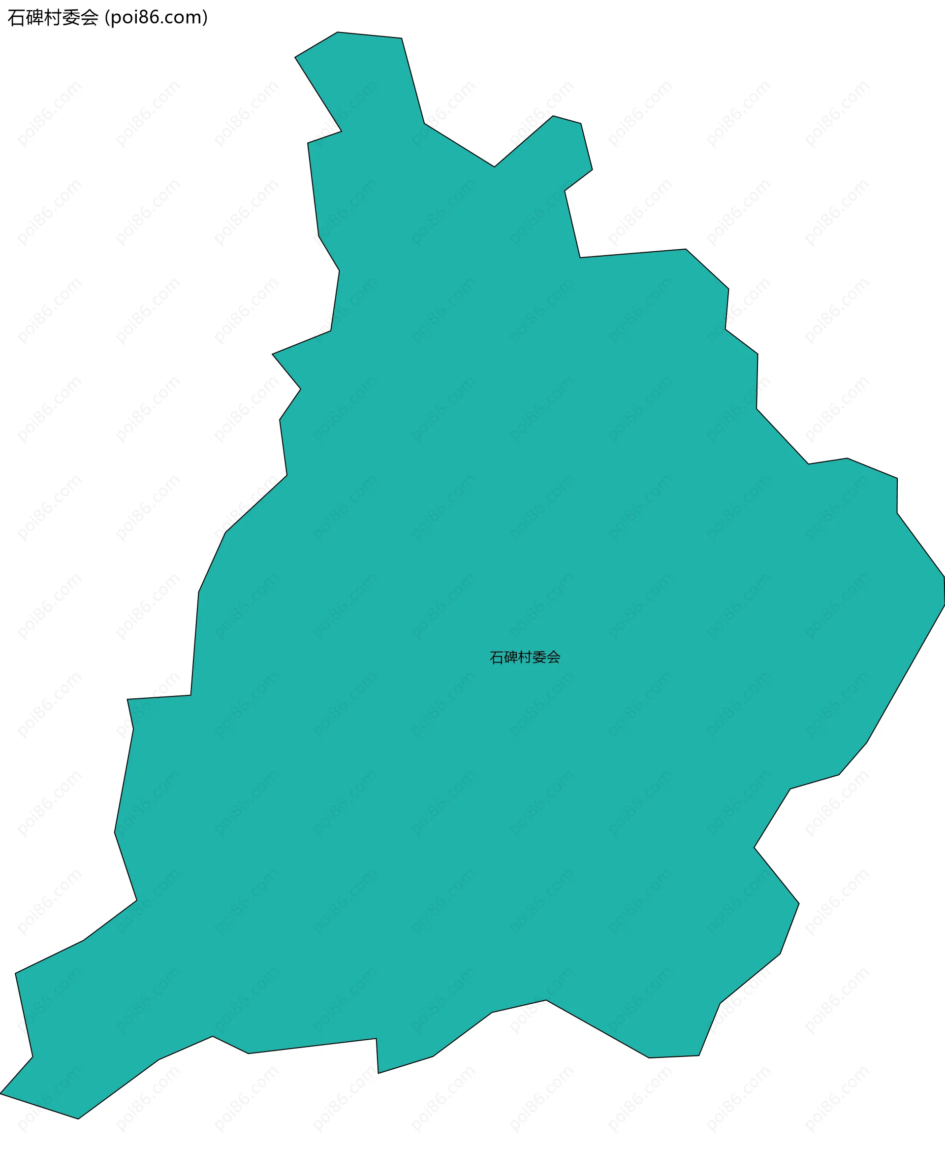 石碑村委会边界地图
