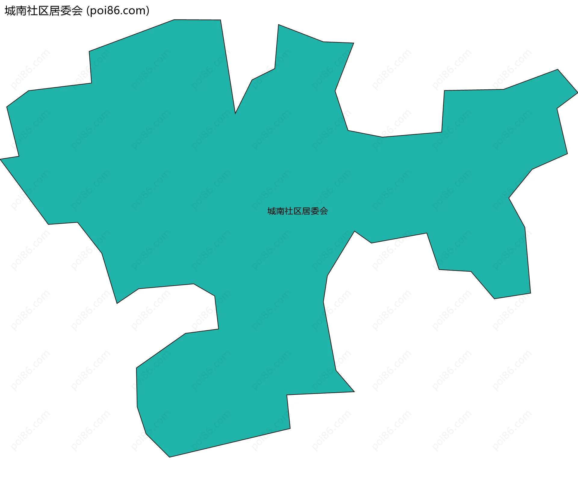 城南社区居委会边界地图