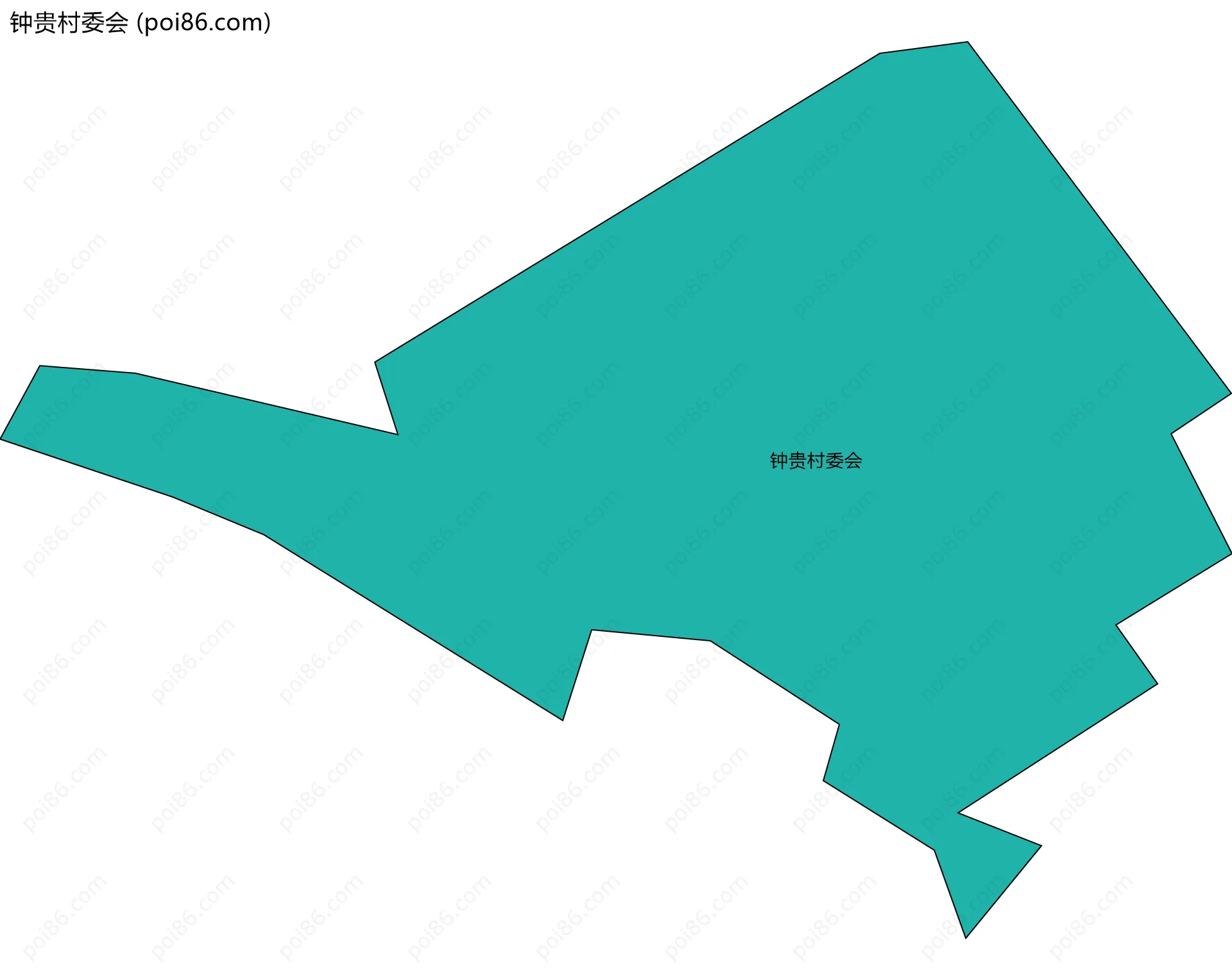 钟贵村委会边界地图