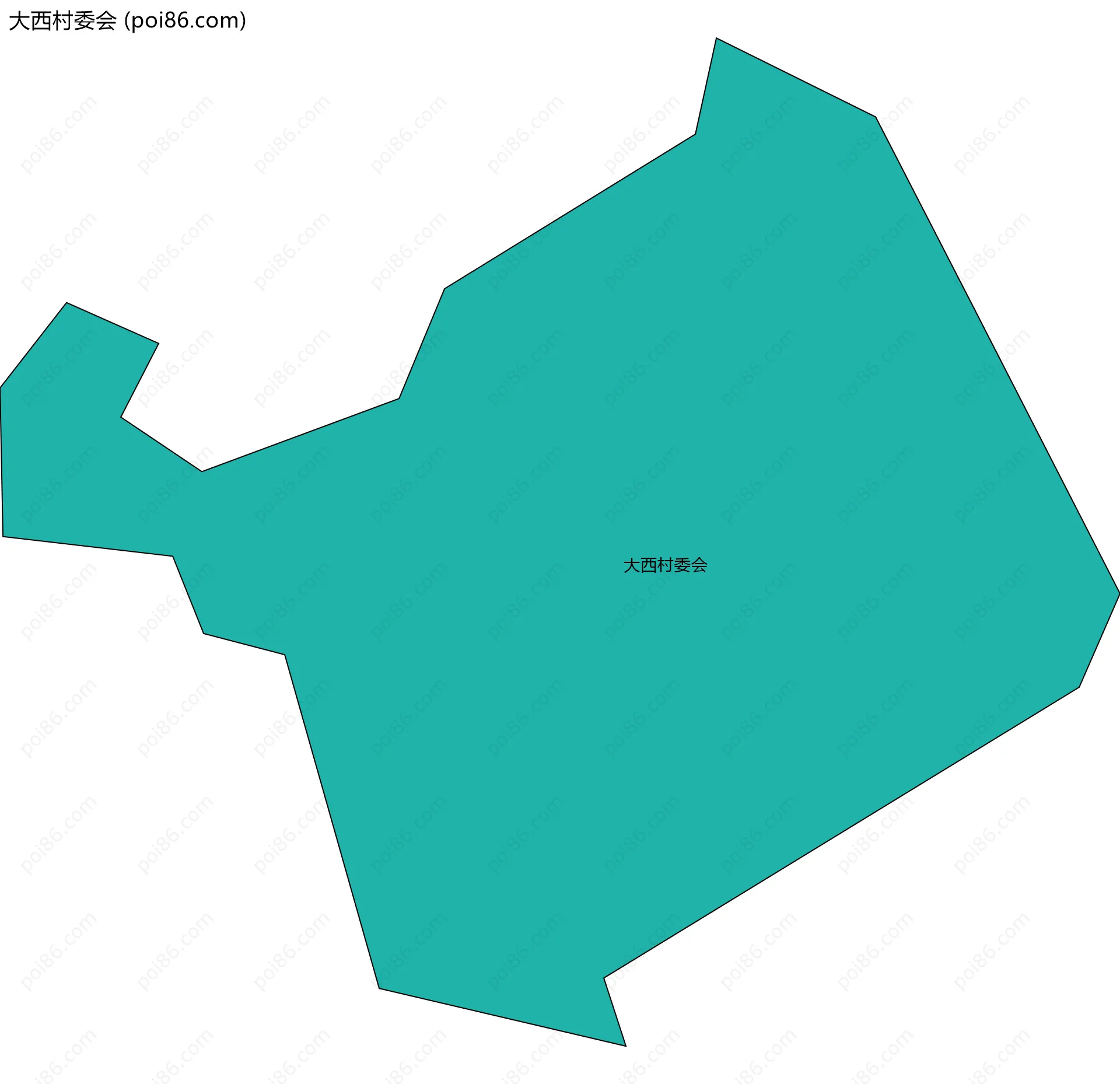 大西村委会边界地图