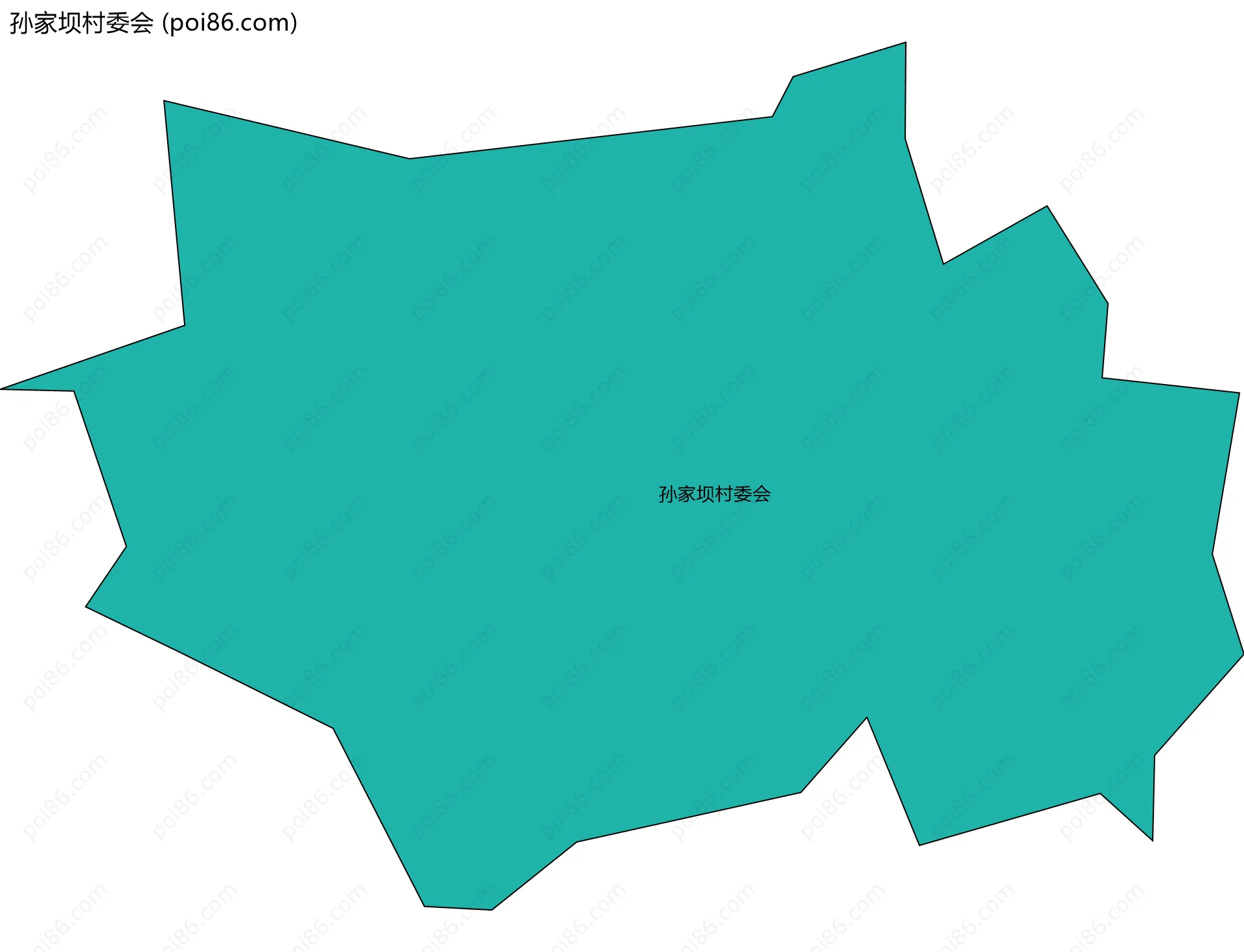 孙家坝村委会边界地图
