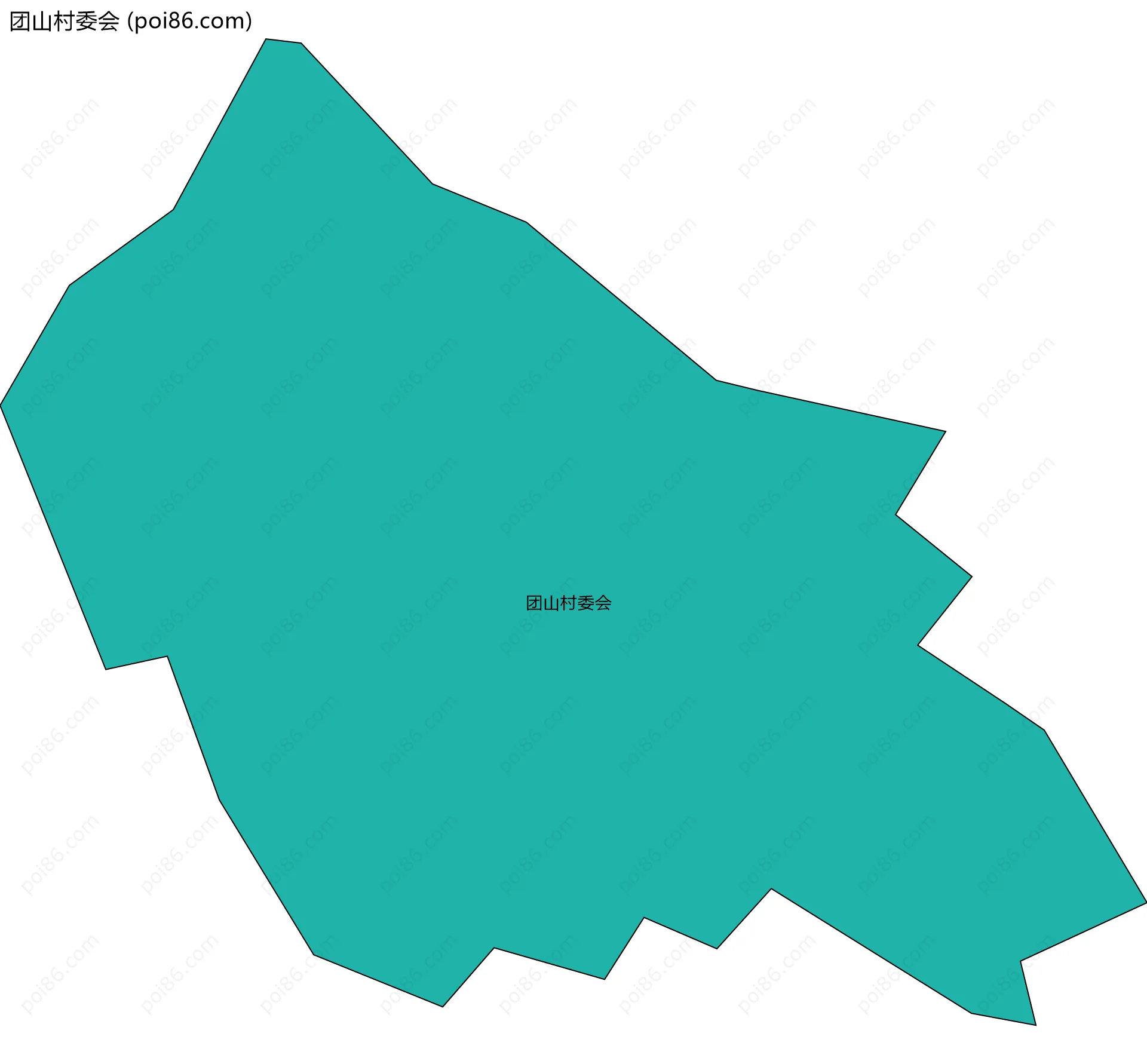 团山村委会边界地图