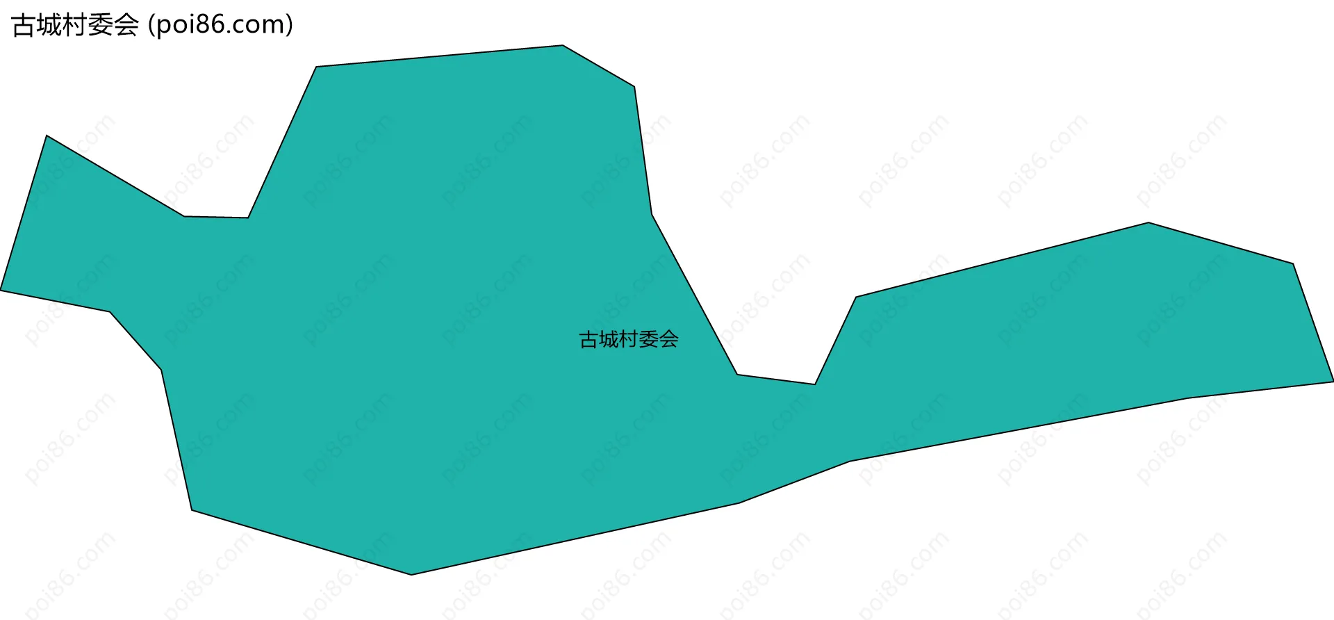 古城村委会边界地图