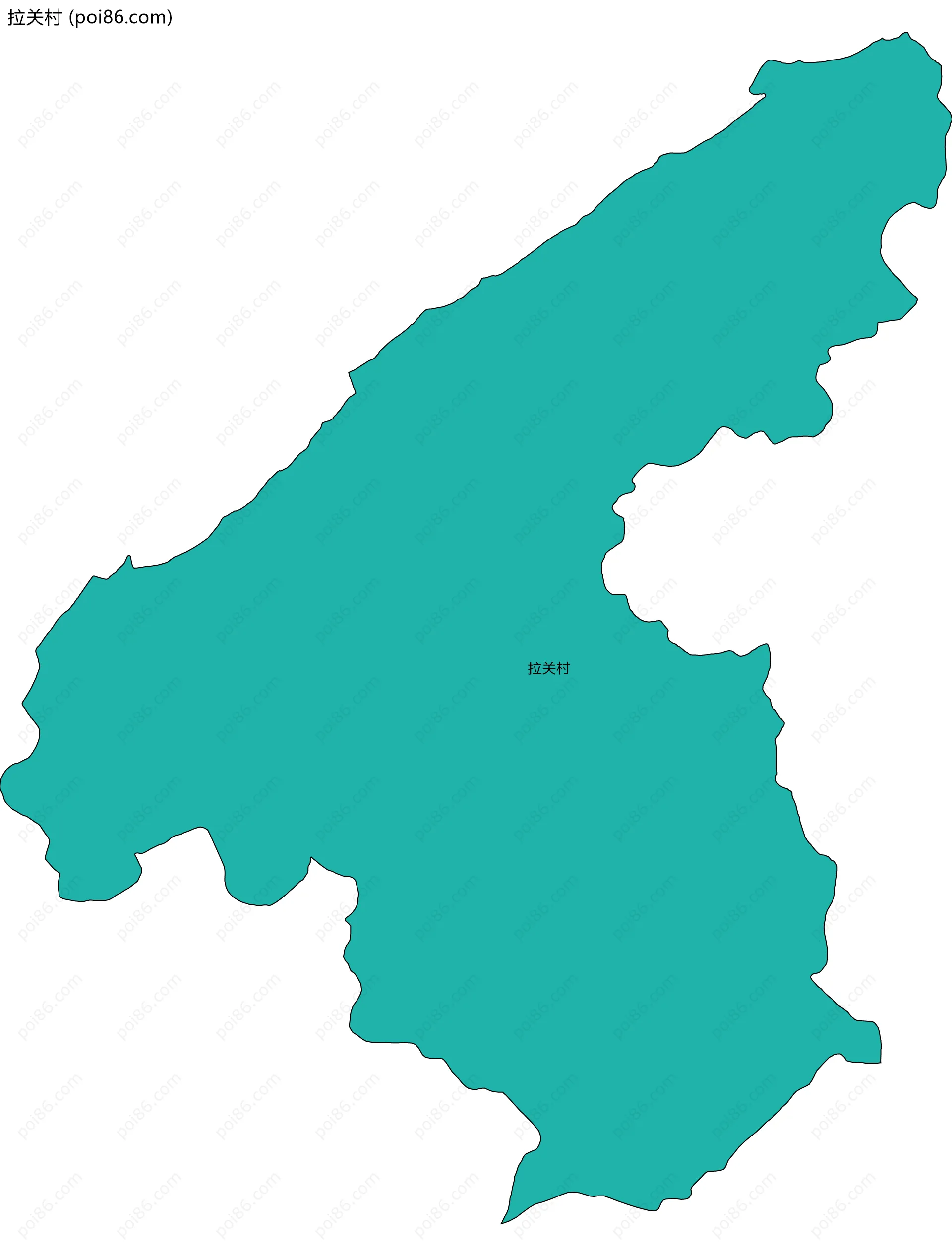 拉关村边界地图