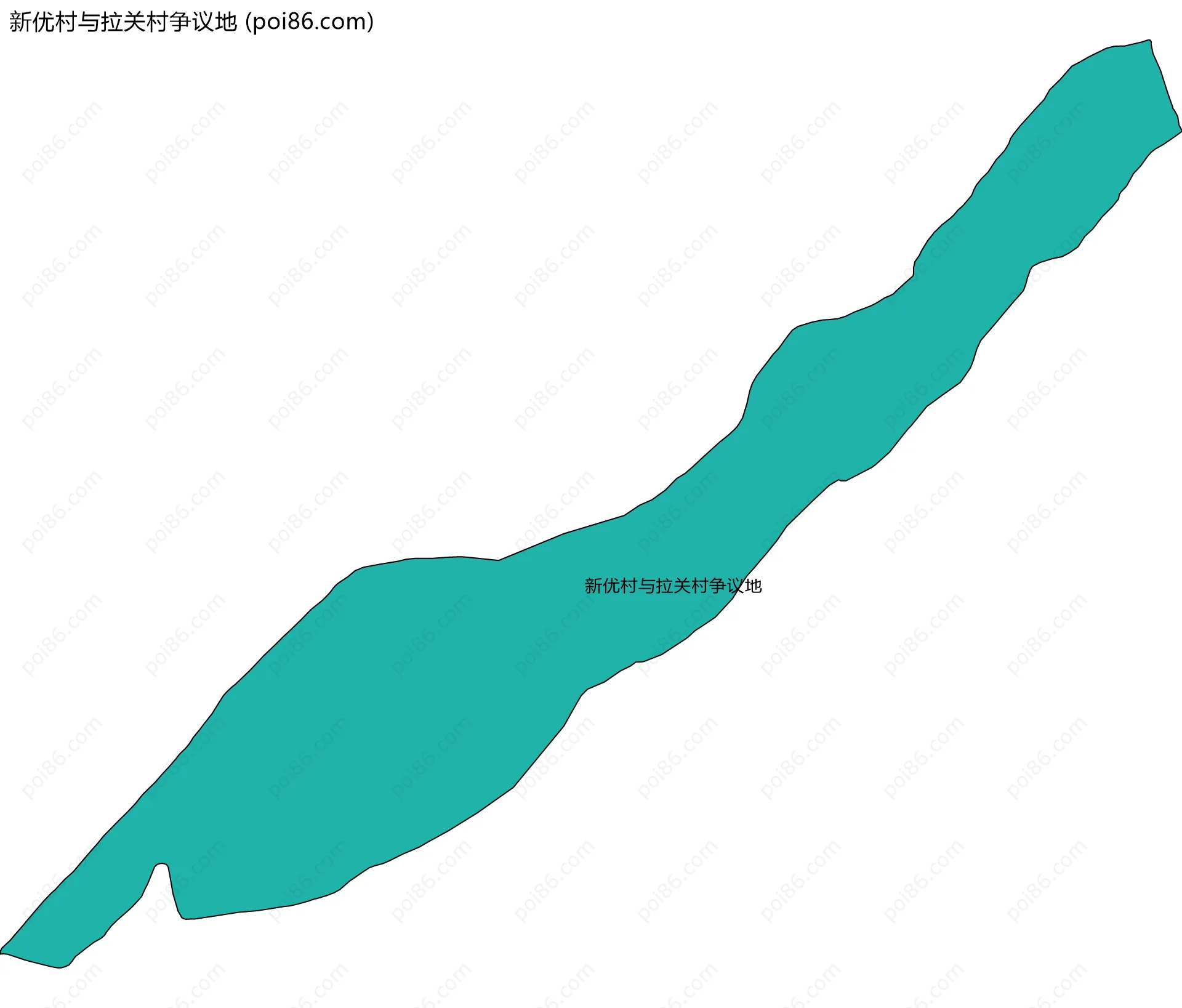 新优村与拉关村争议地边界地图