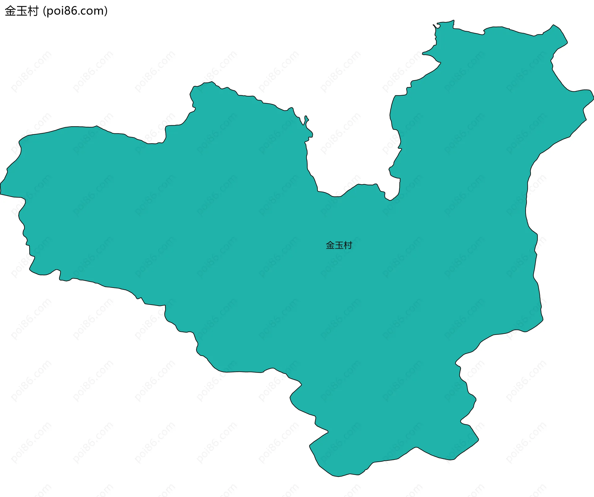 金玉村边界地图