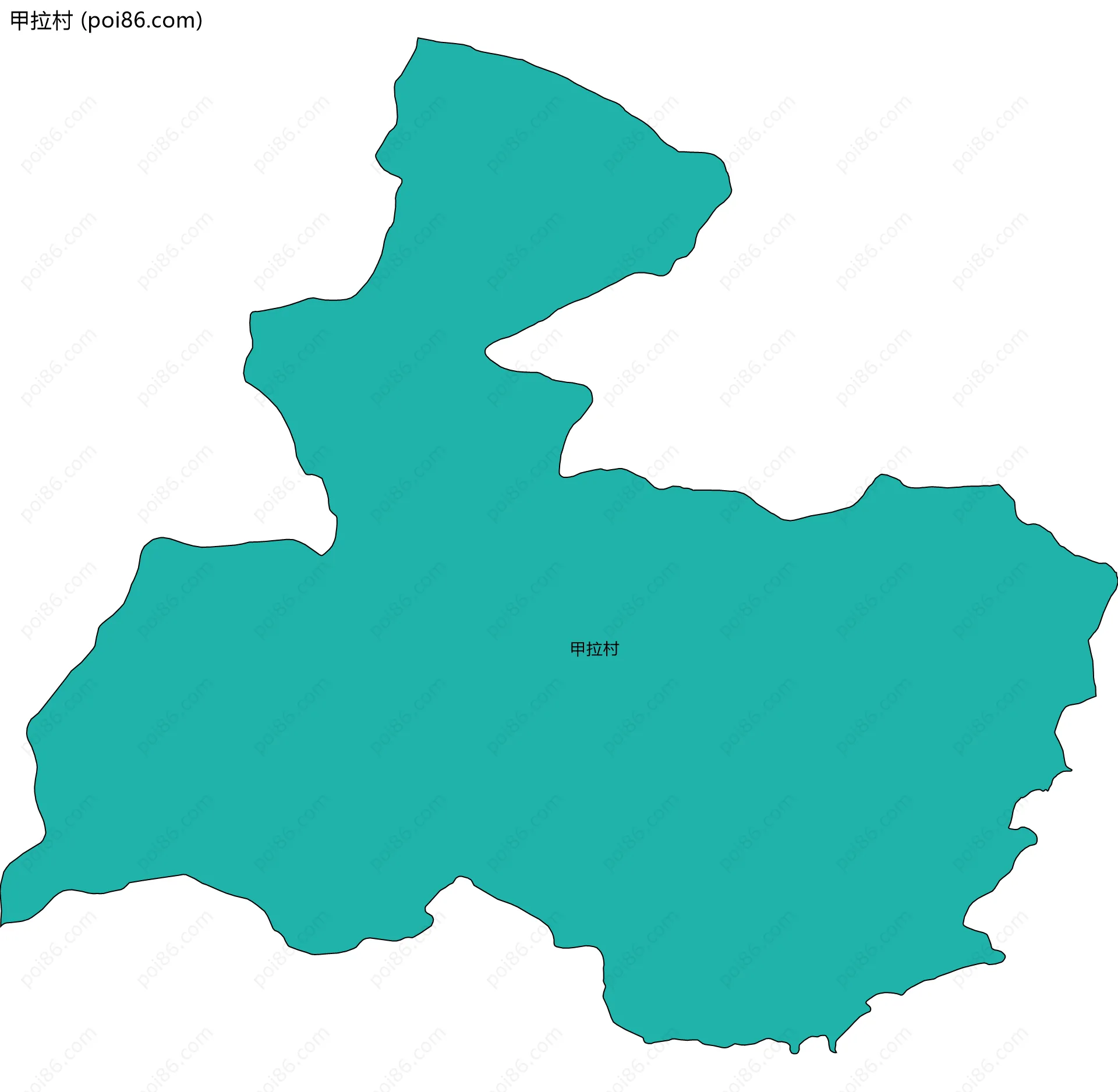 甲拉村边界地图