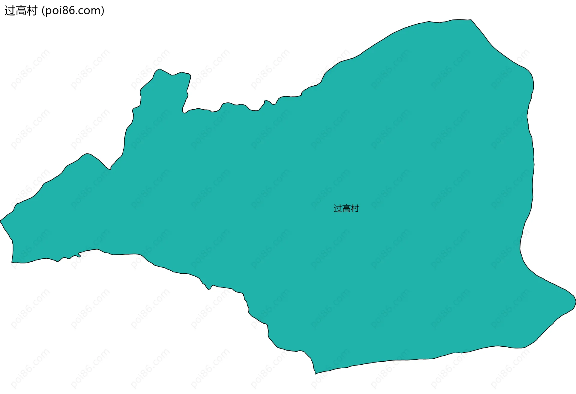 过高村边界地图