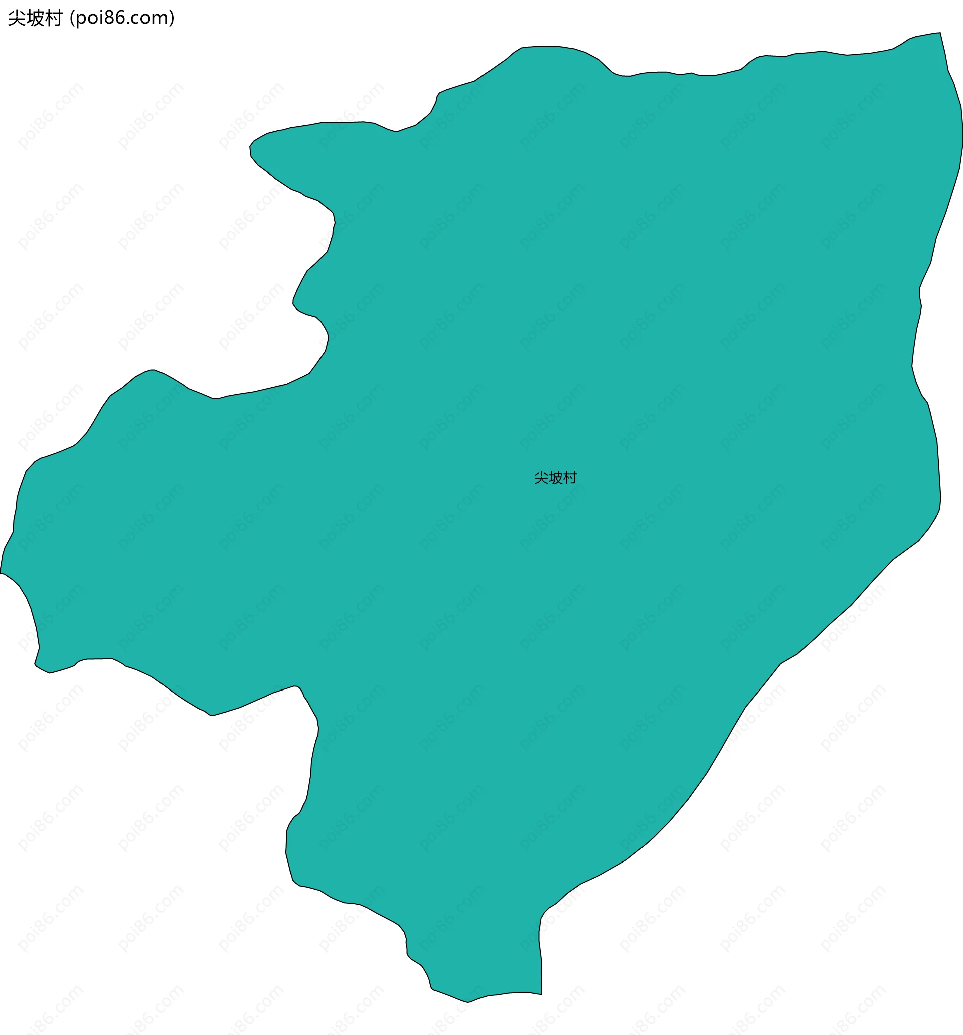 尖坡村边界地图