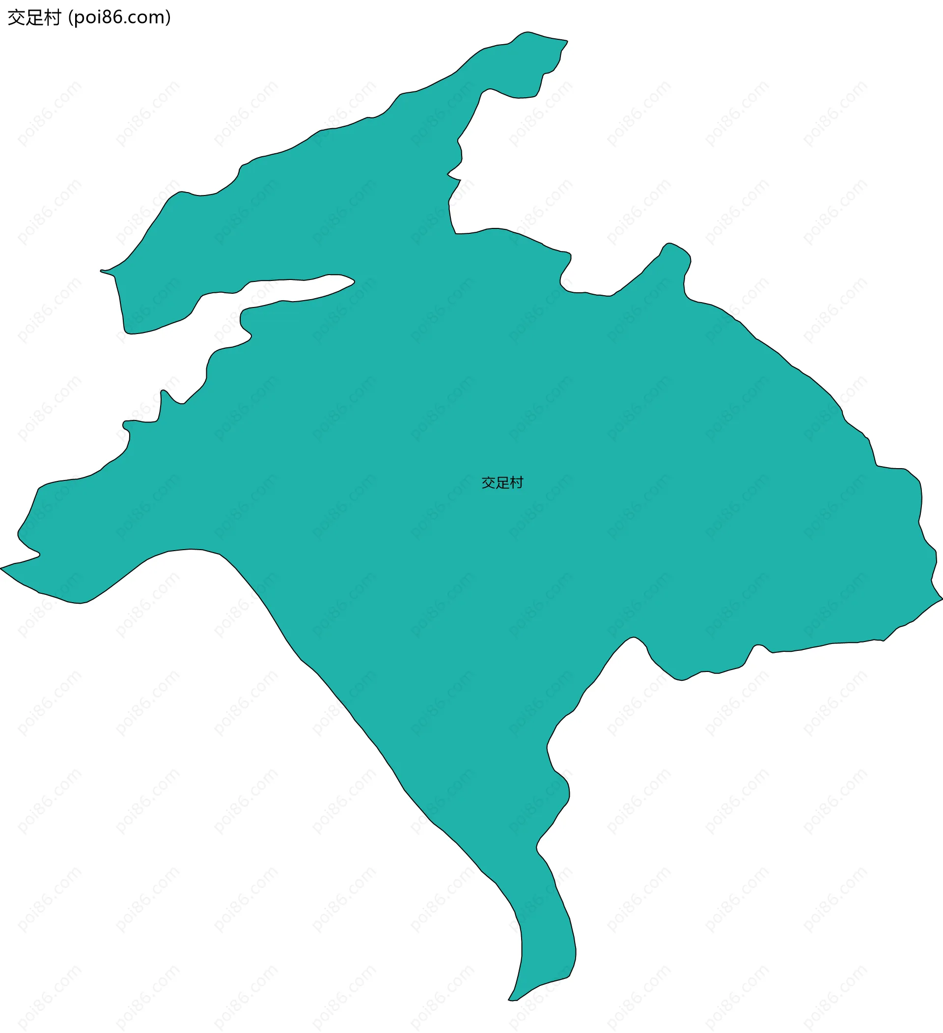 交足村边界地图