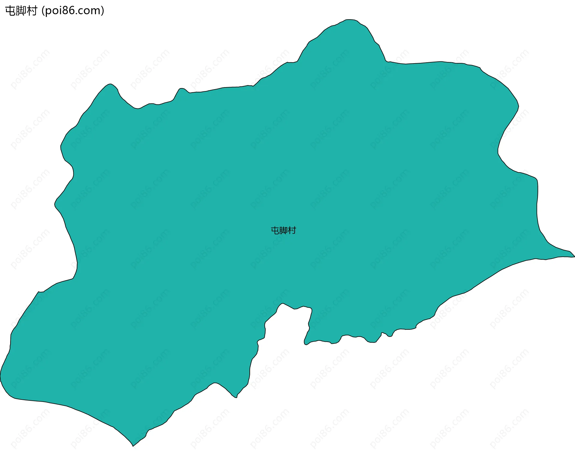 屯脚村边界地图
