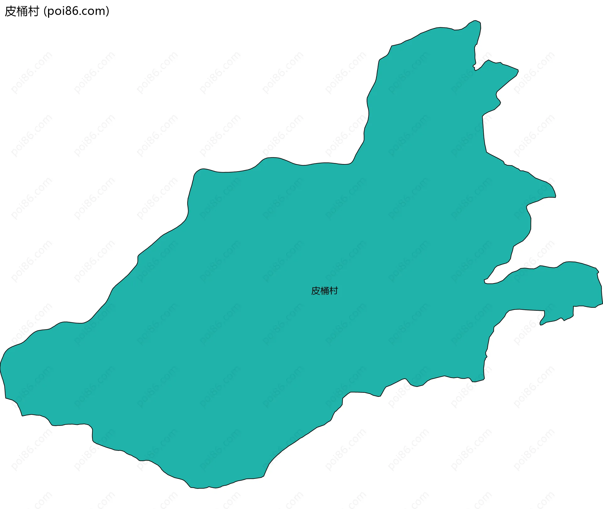 皮桶村边界地图