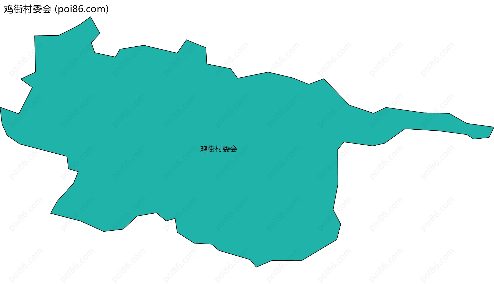 鸡街村委会边界地图
