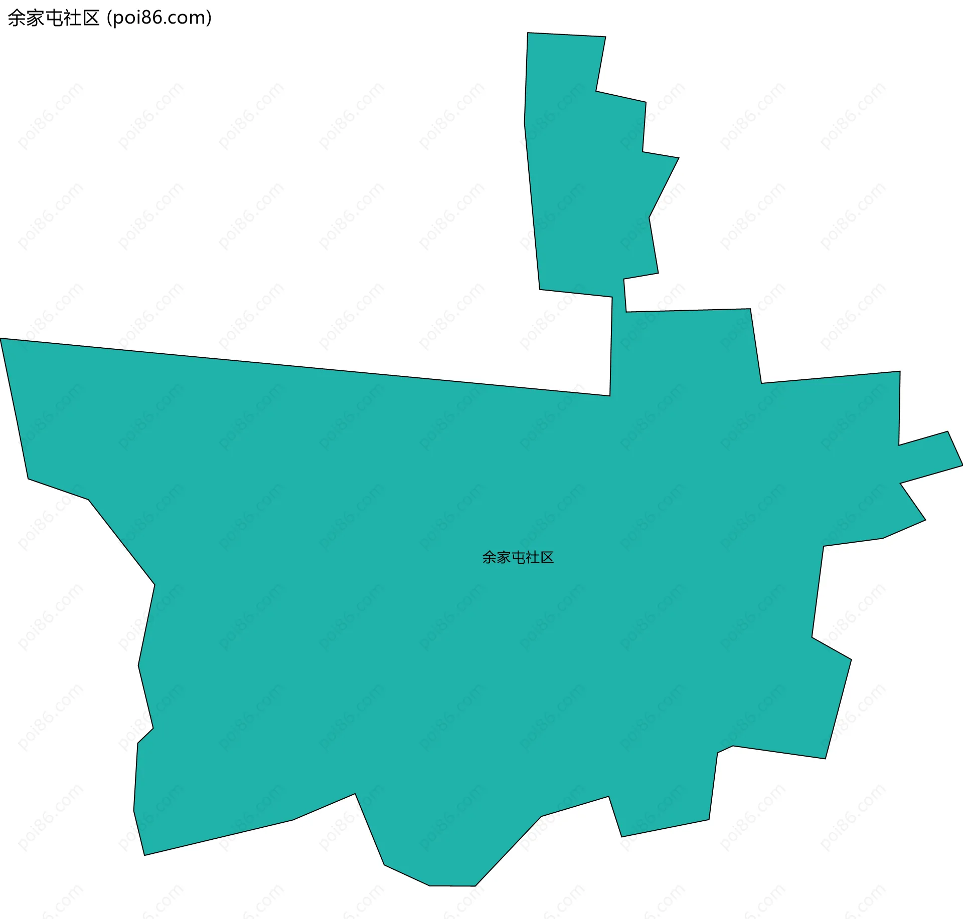 余家屯社区边界地图