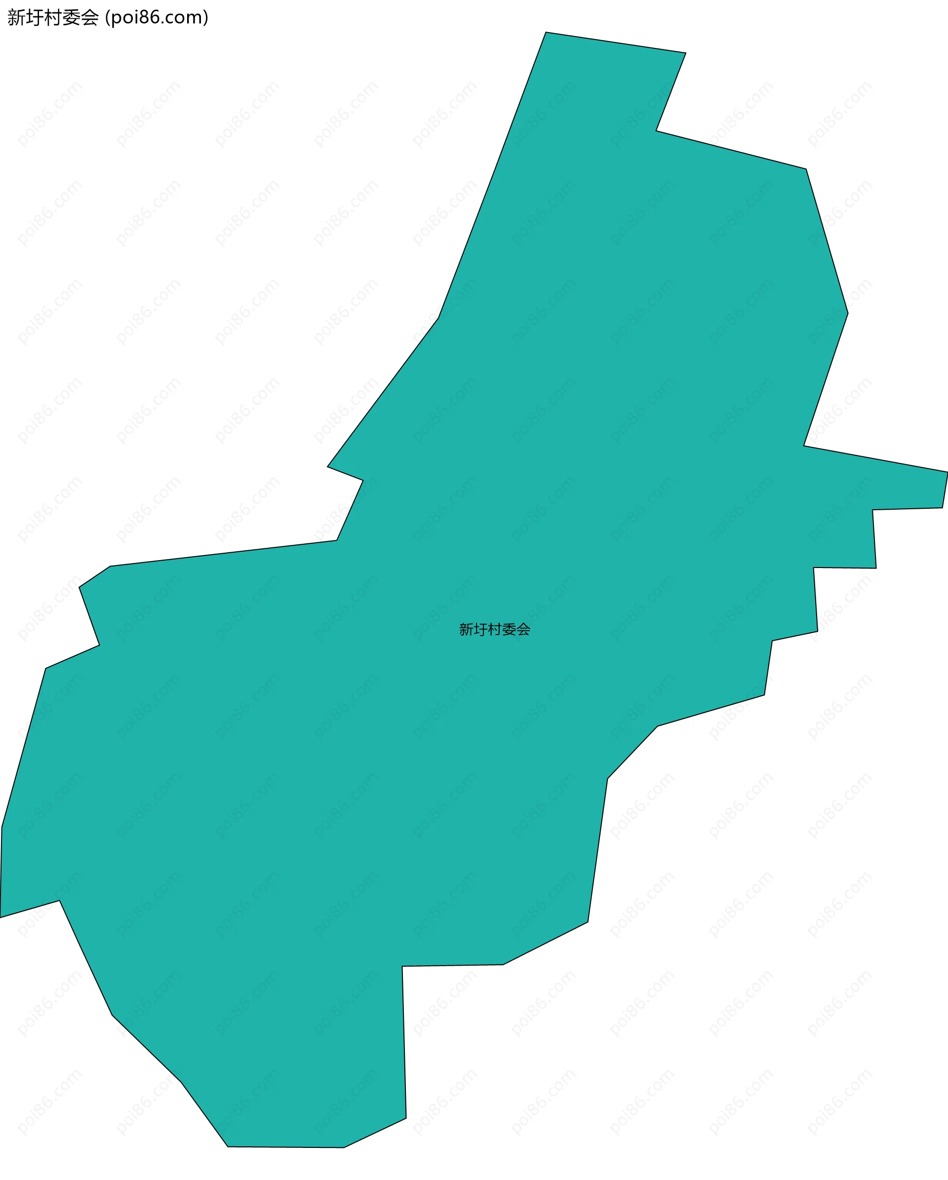 新圩村委会边界地图