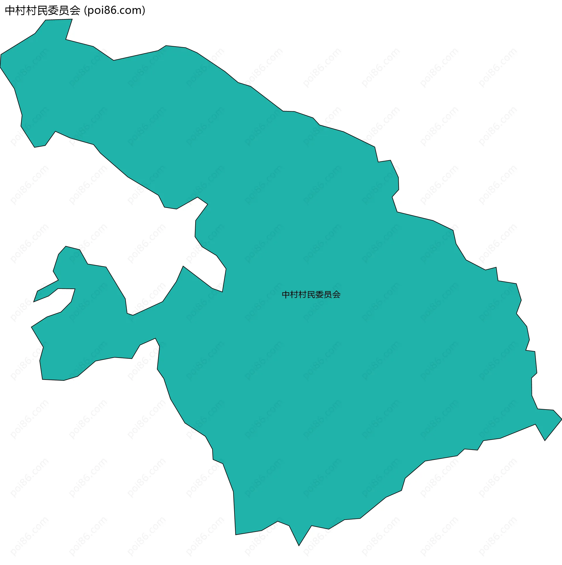 中村村民委员会边界地图