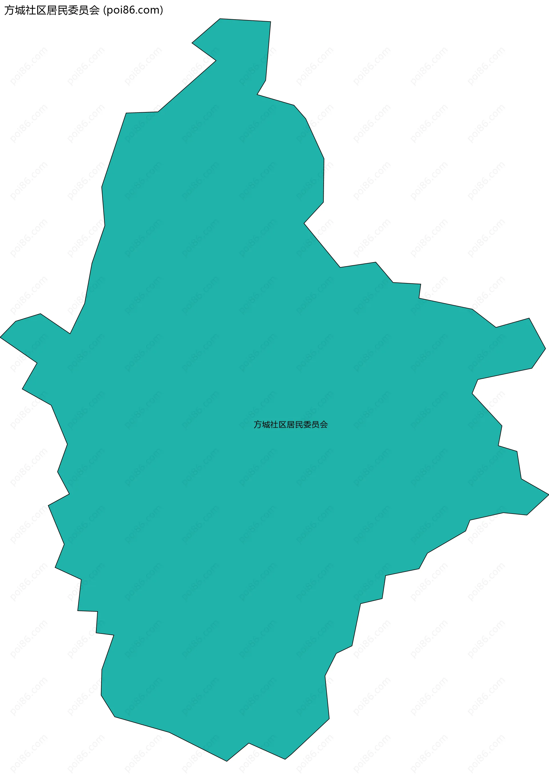 方城社区居民委员会边界地图