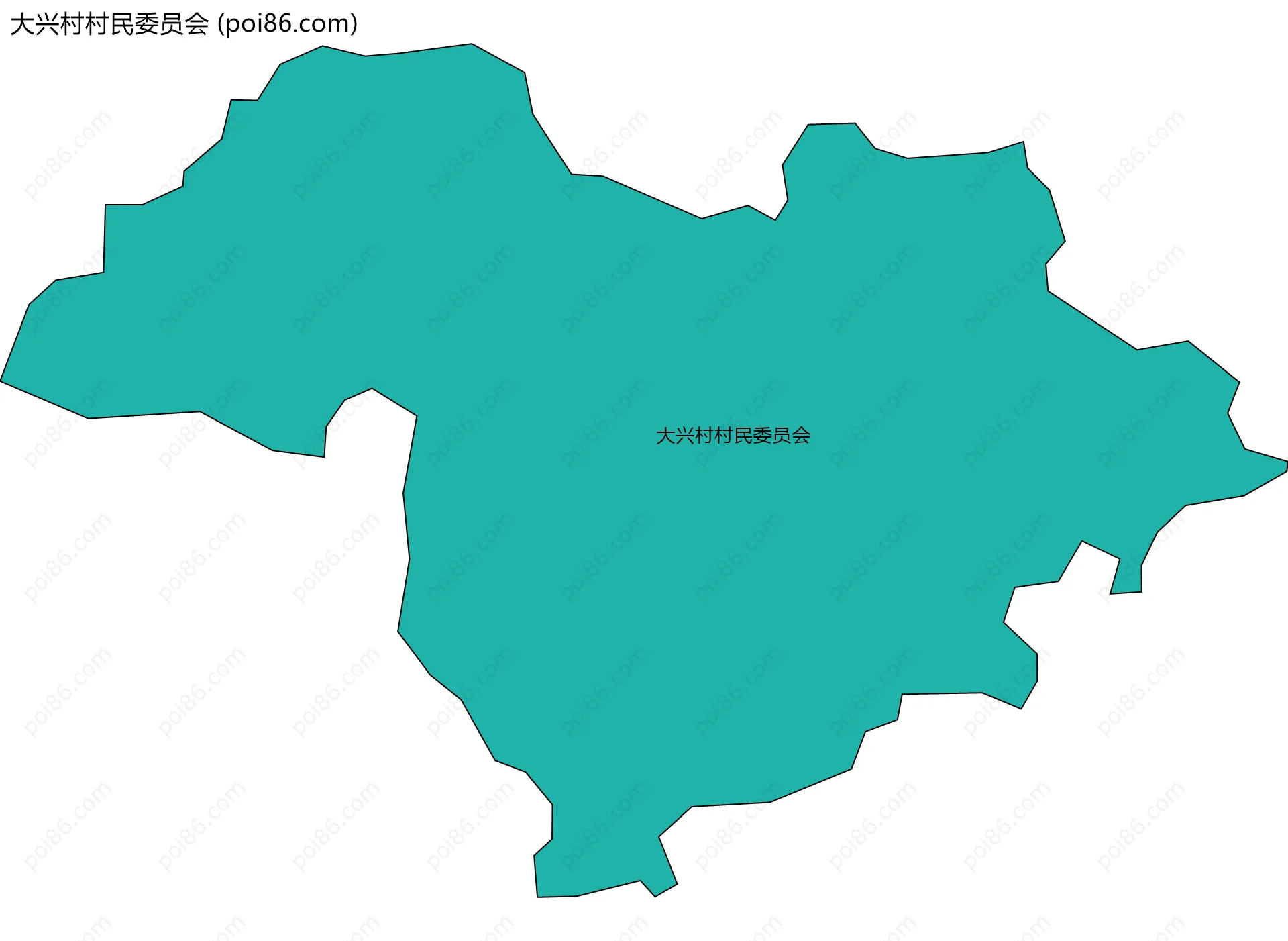 大兴村村民委员会边界地图