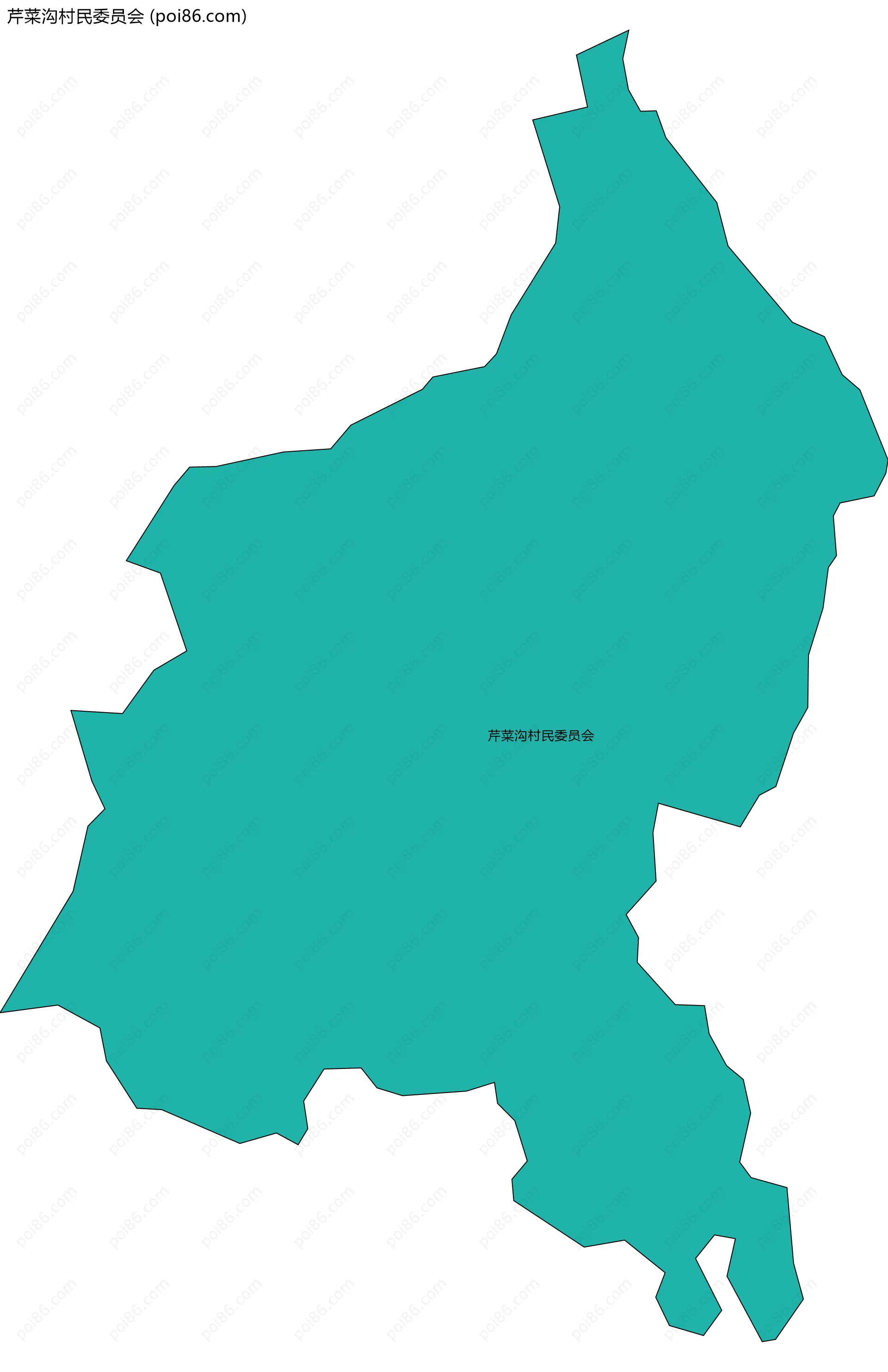 芹菜沟村民委员会边界地图