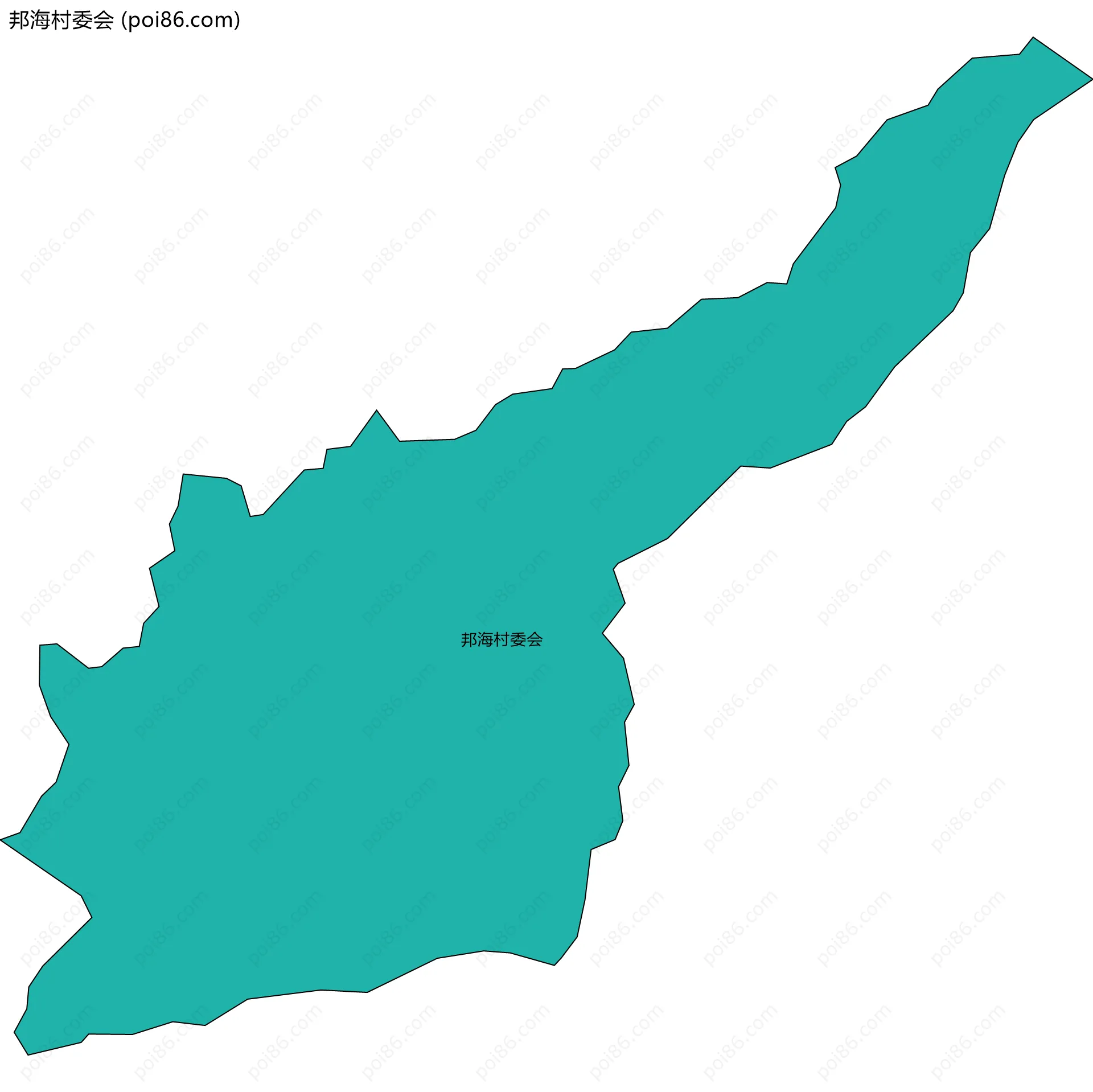 邦海村委会边界地图