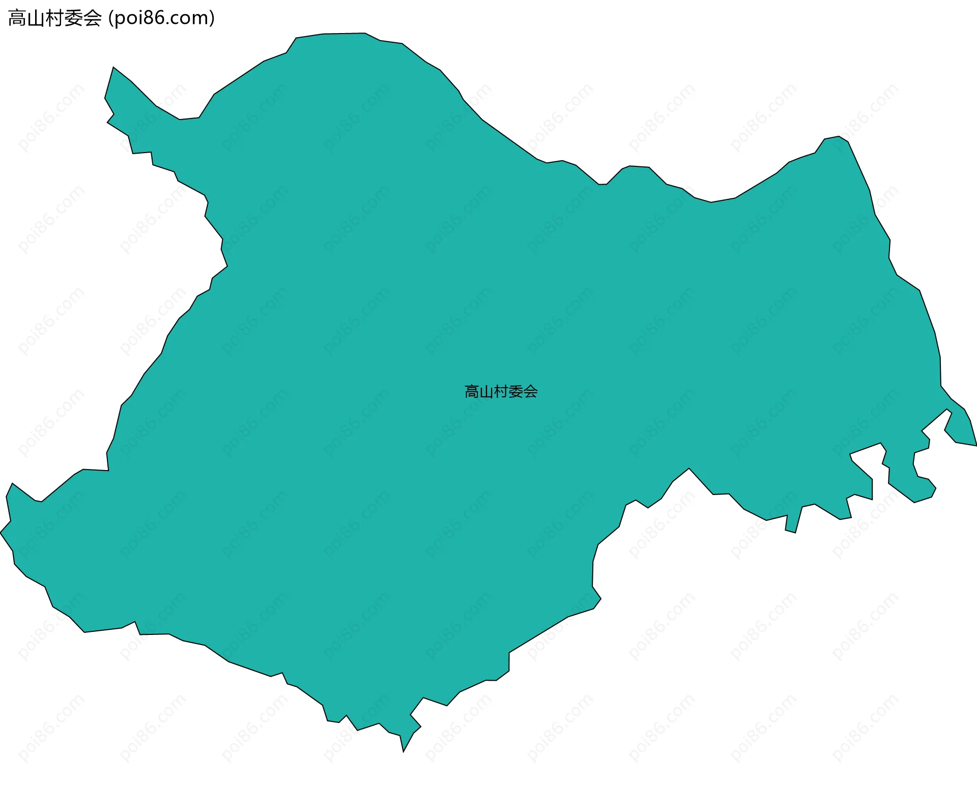 高山村委会边界地图