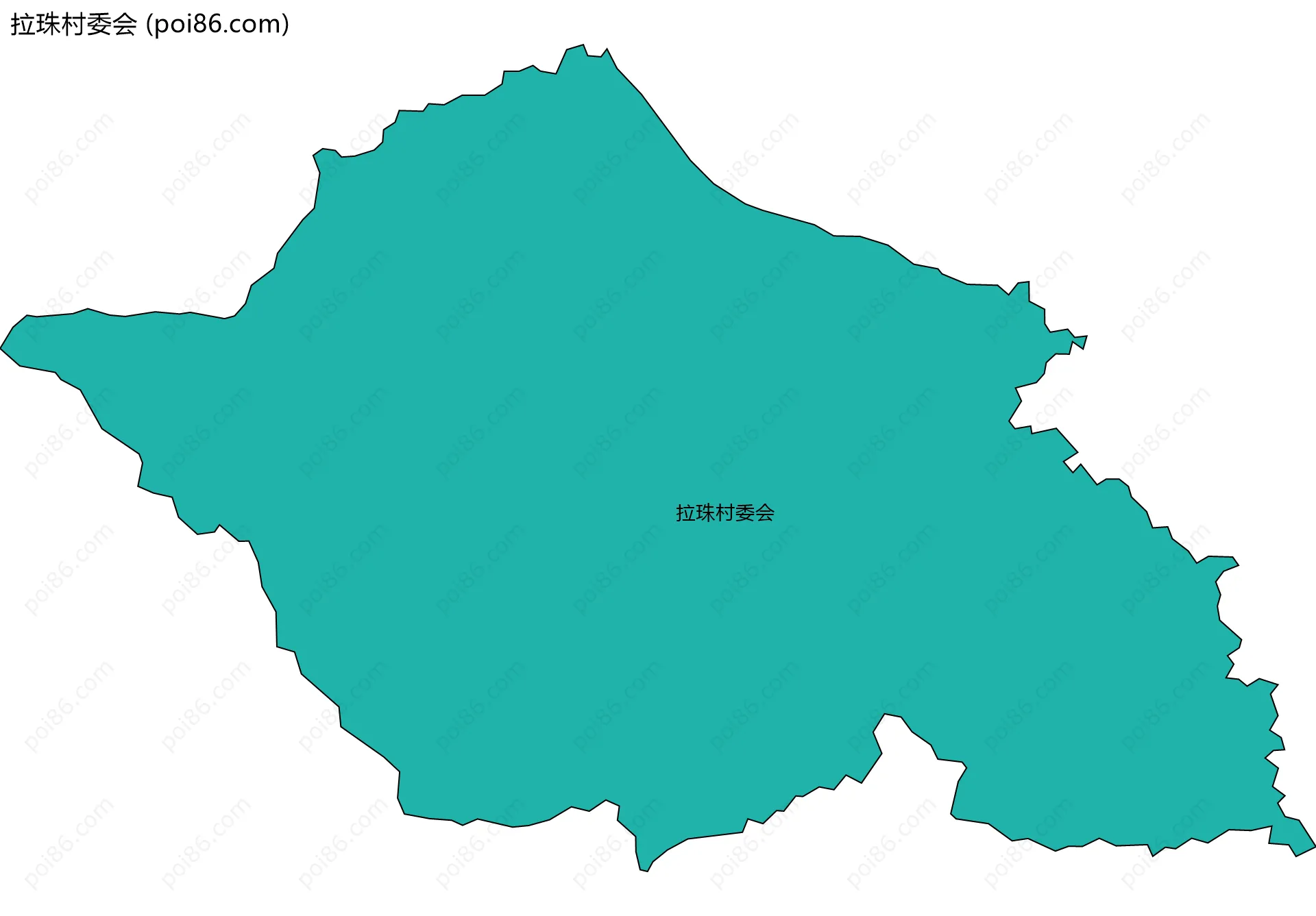 拉珠村委会边界地图