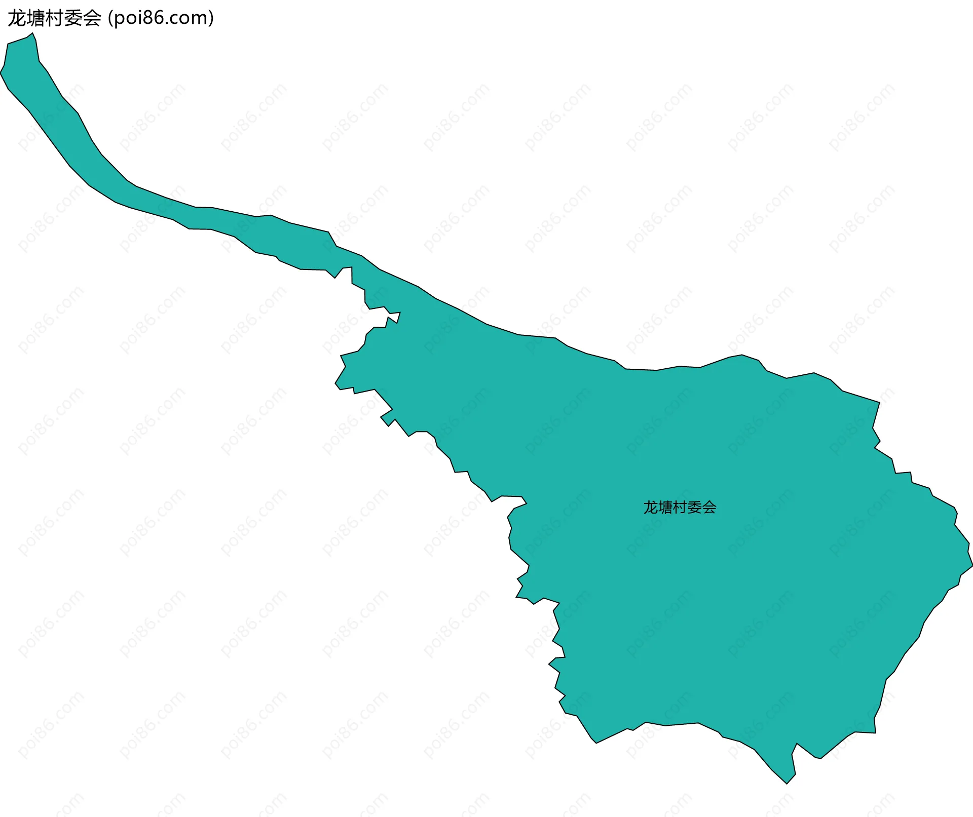 龙塘村委会边界地图