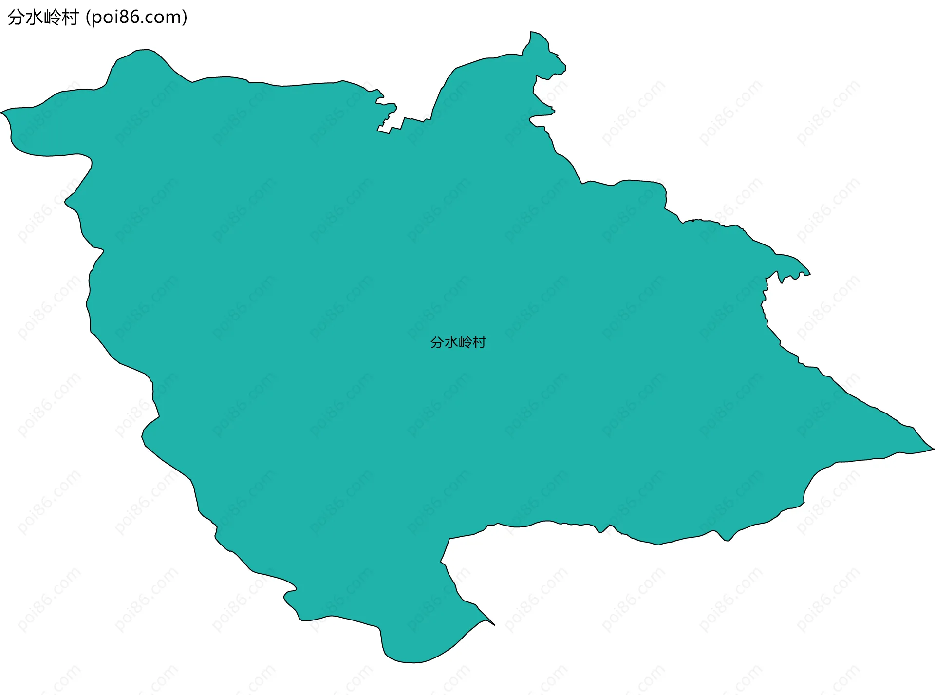 分水岭村边界地图