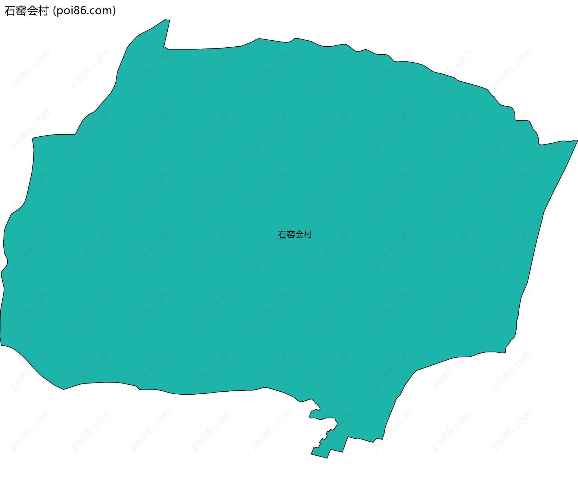 石窑会村边界地图