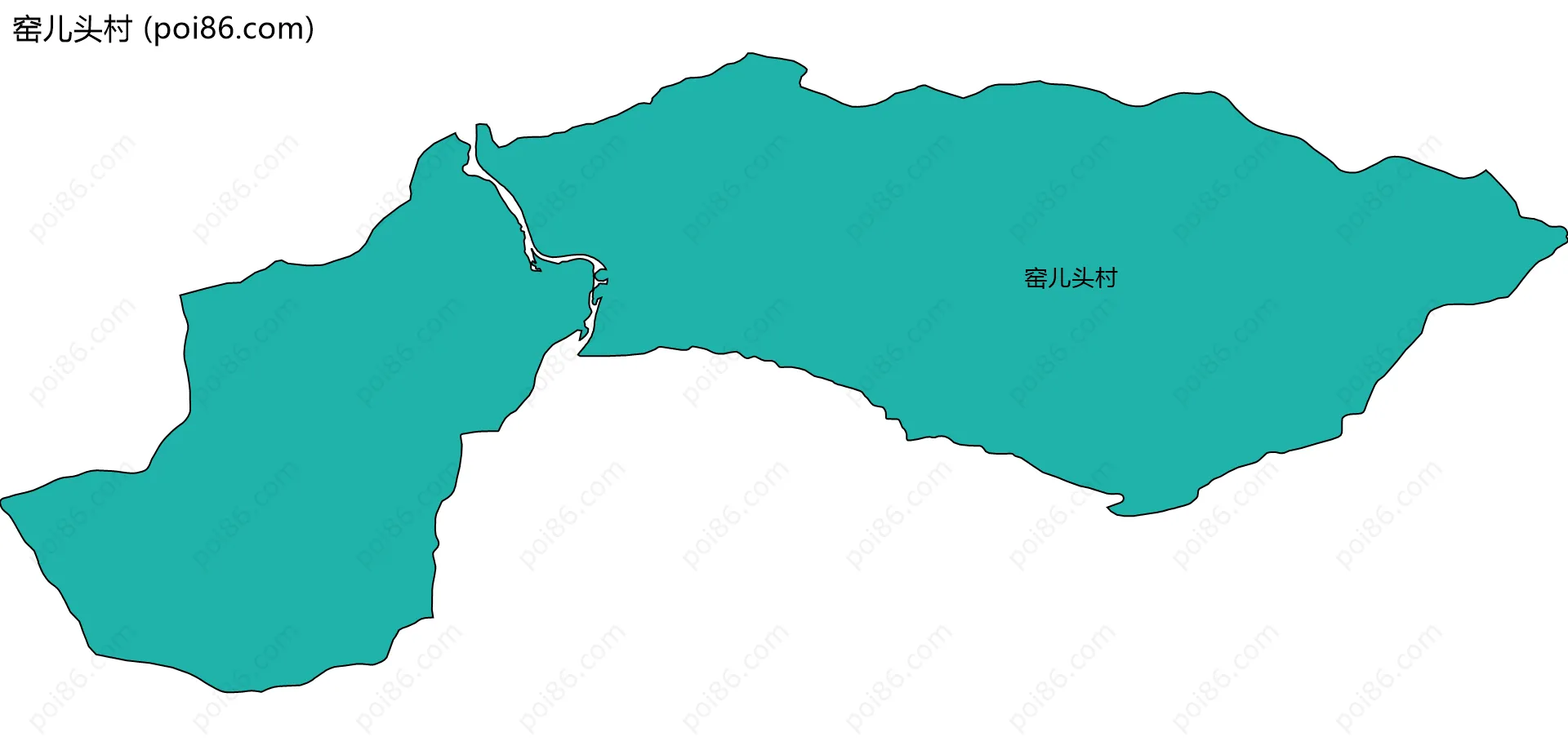 窑儿头村边界地图