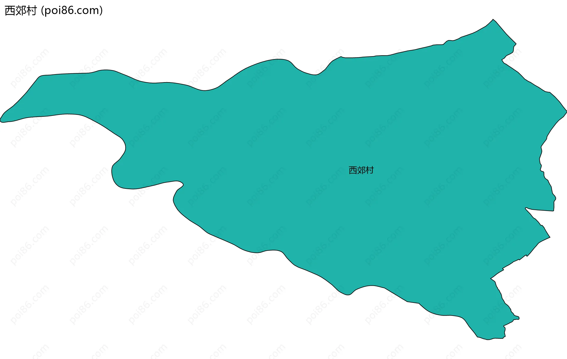 西郊村边界地图