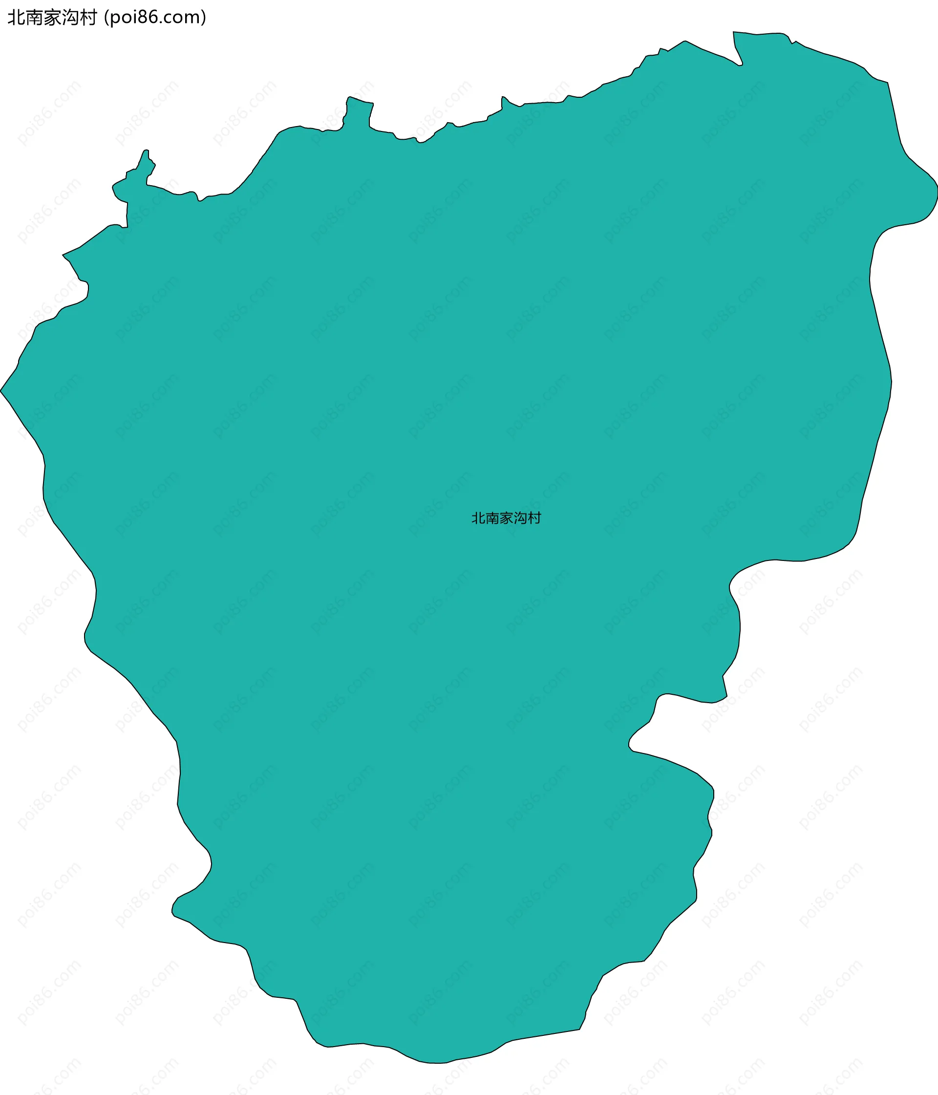 北南家沟村边界地图