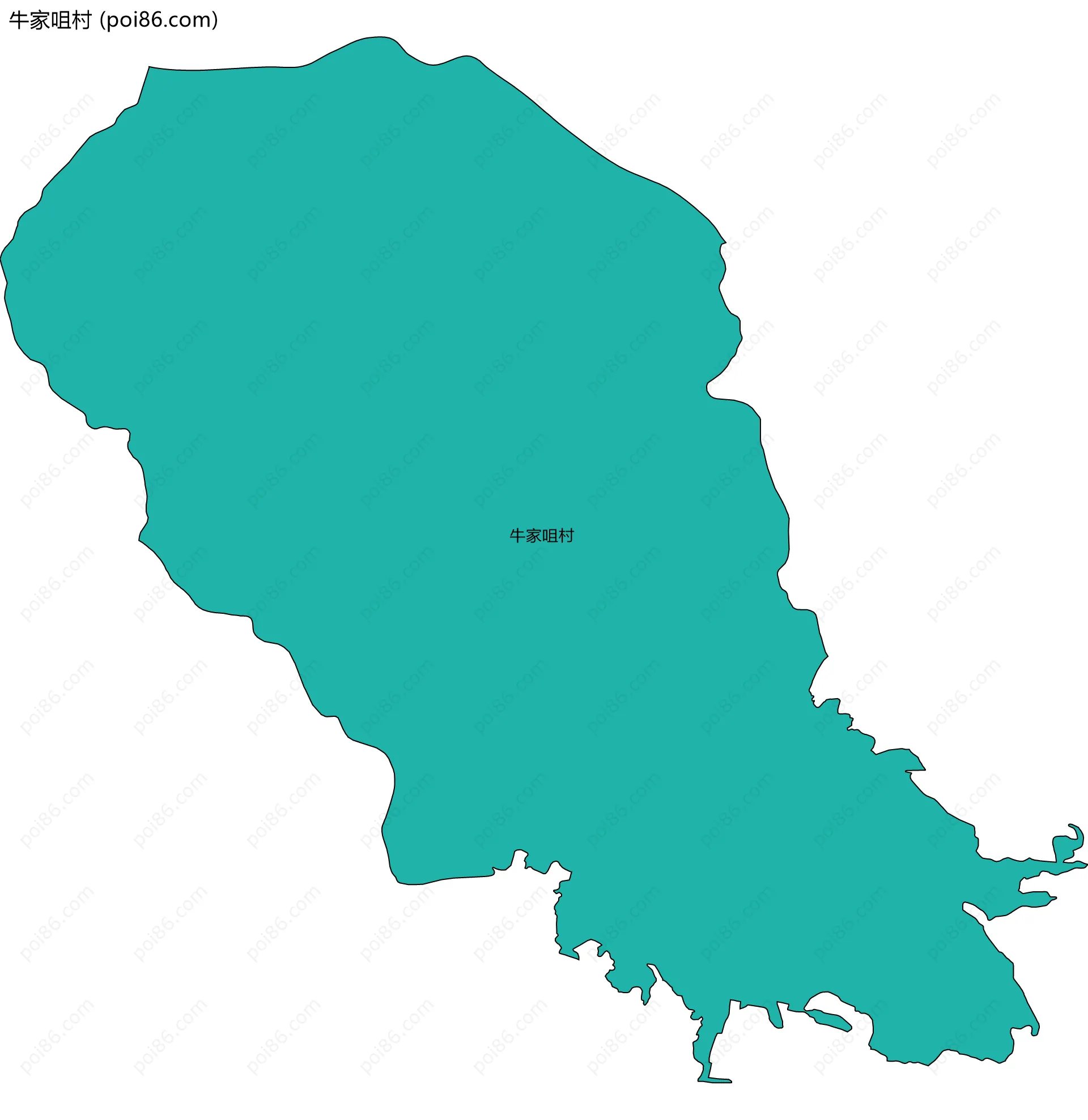 牛家咀村边界地图