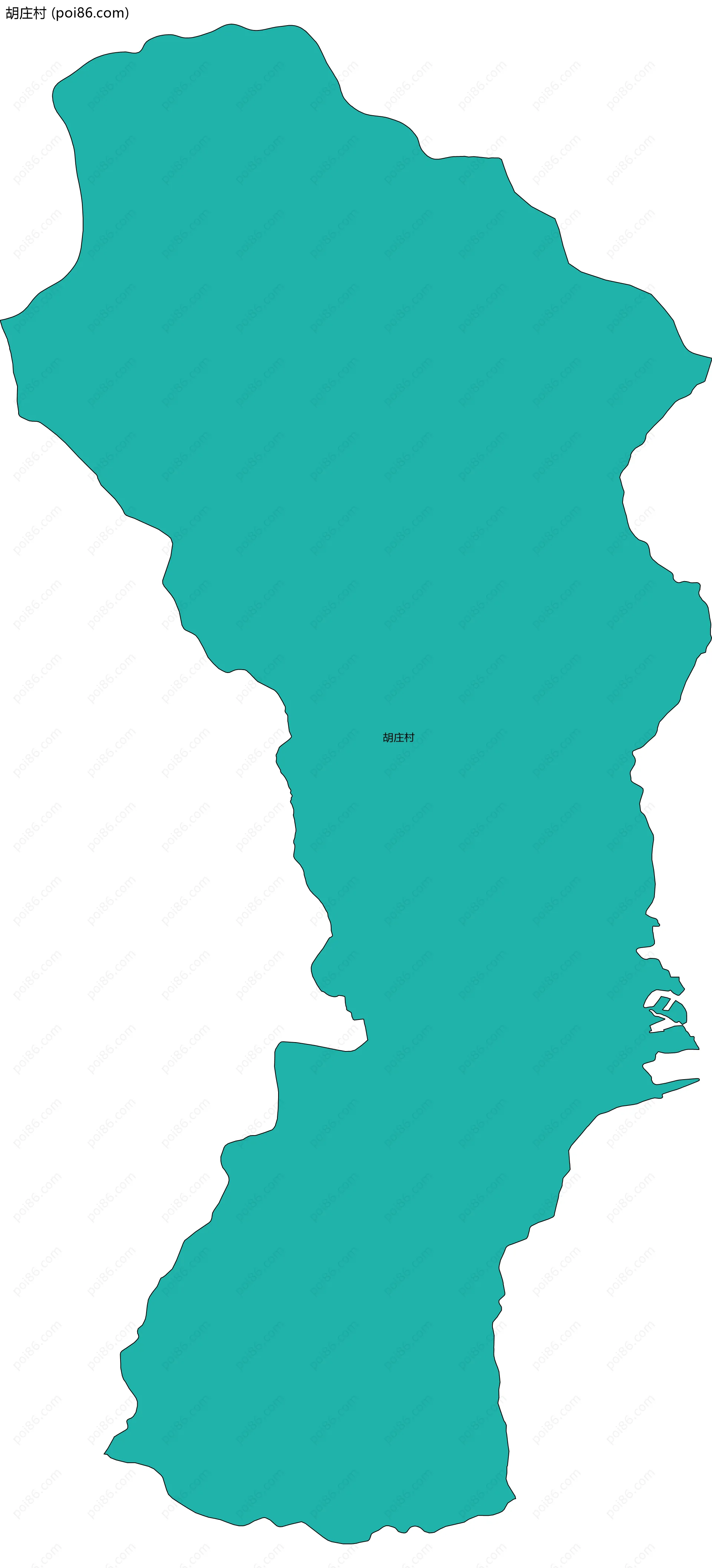 胡庄村边界地图