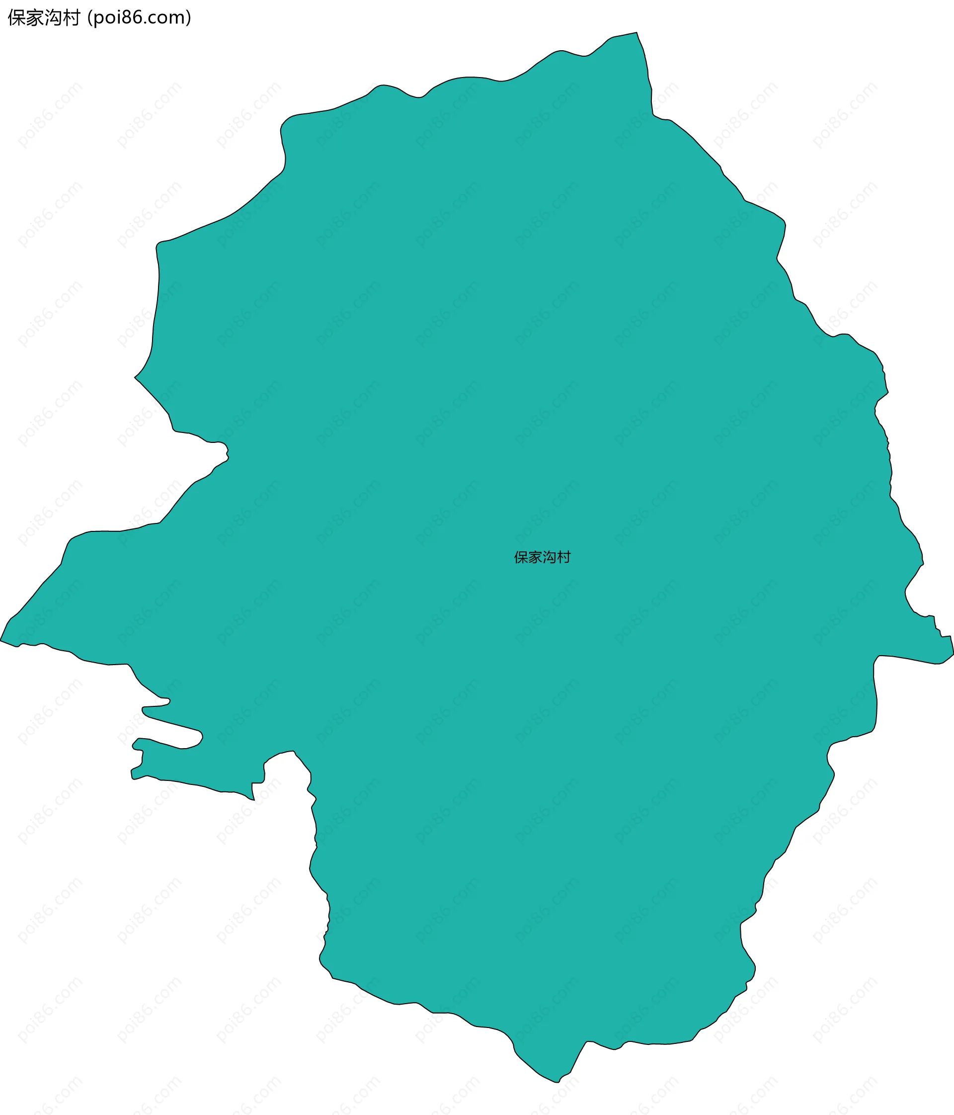 保家沟村边界地图