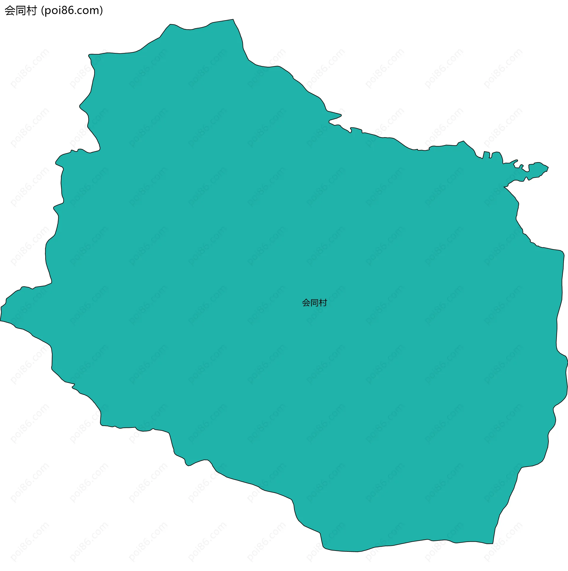 会同村边界地图