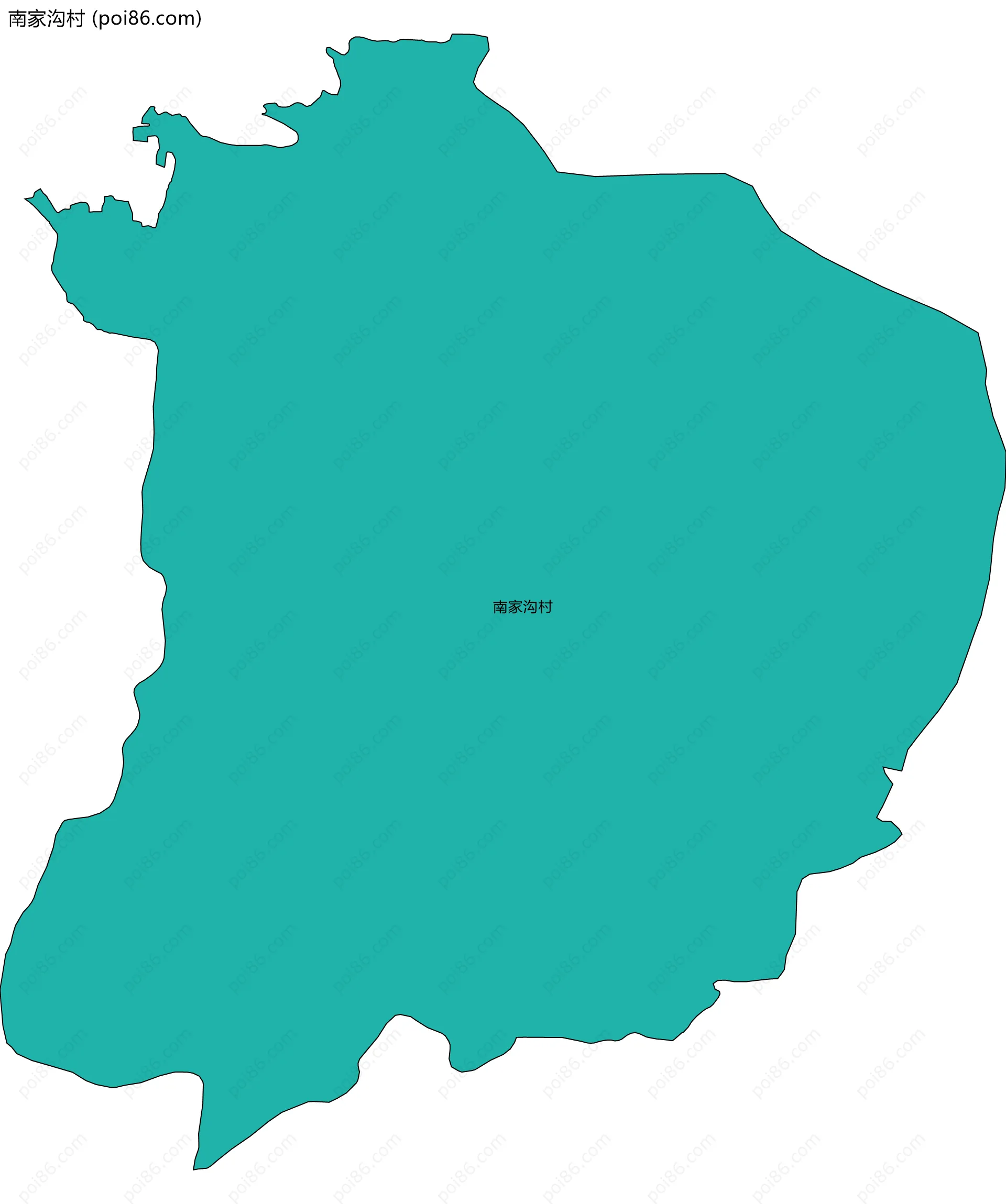 南家沟村边界地图