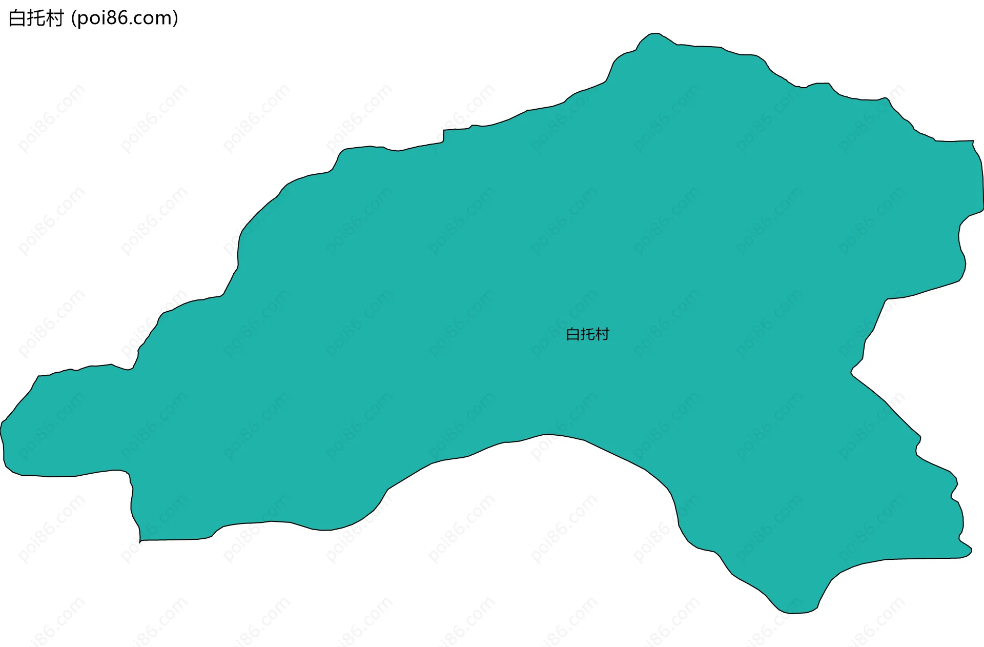 白托村边界地图