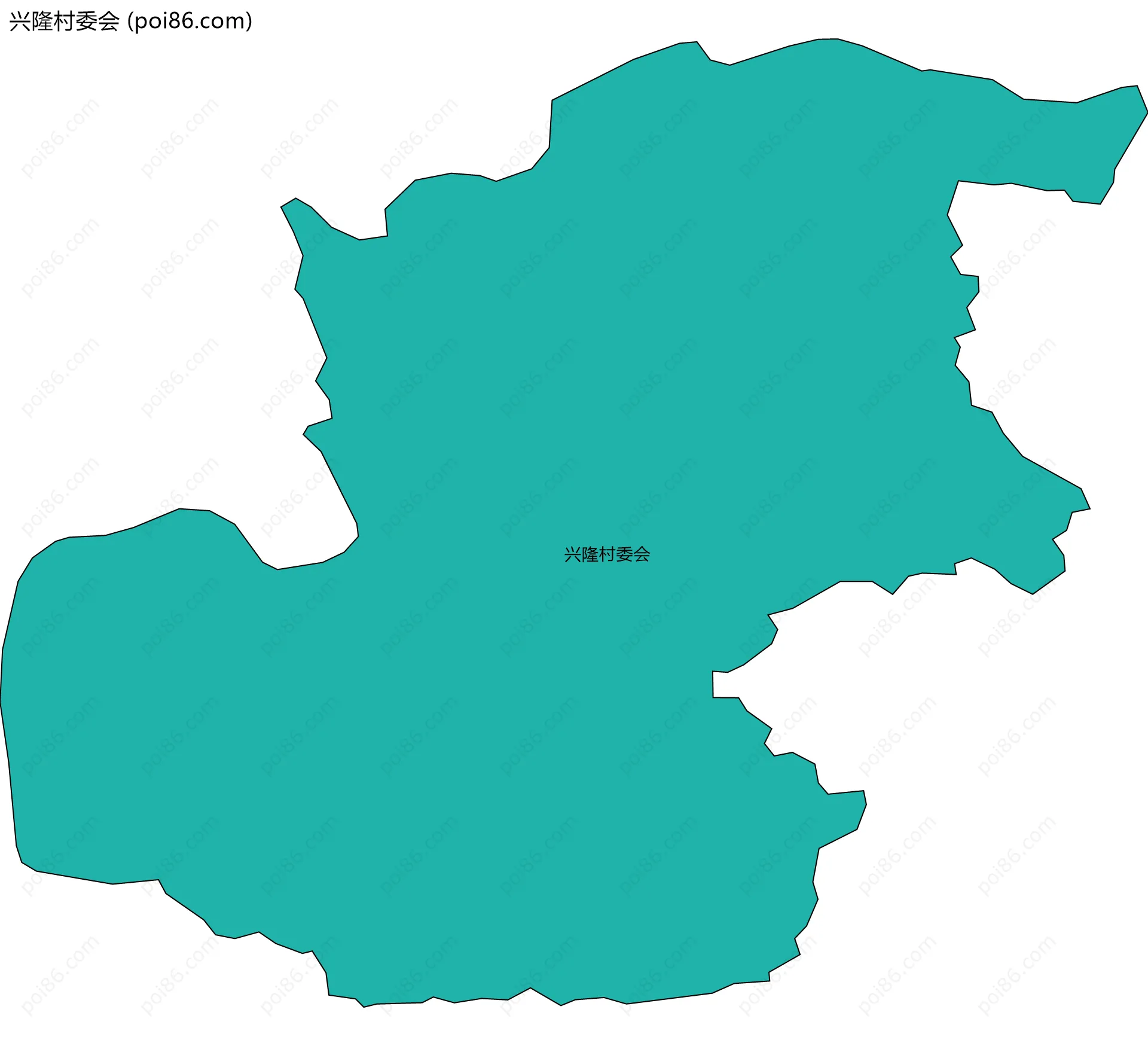 兴隆村委会边界地图