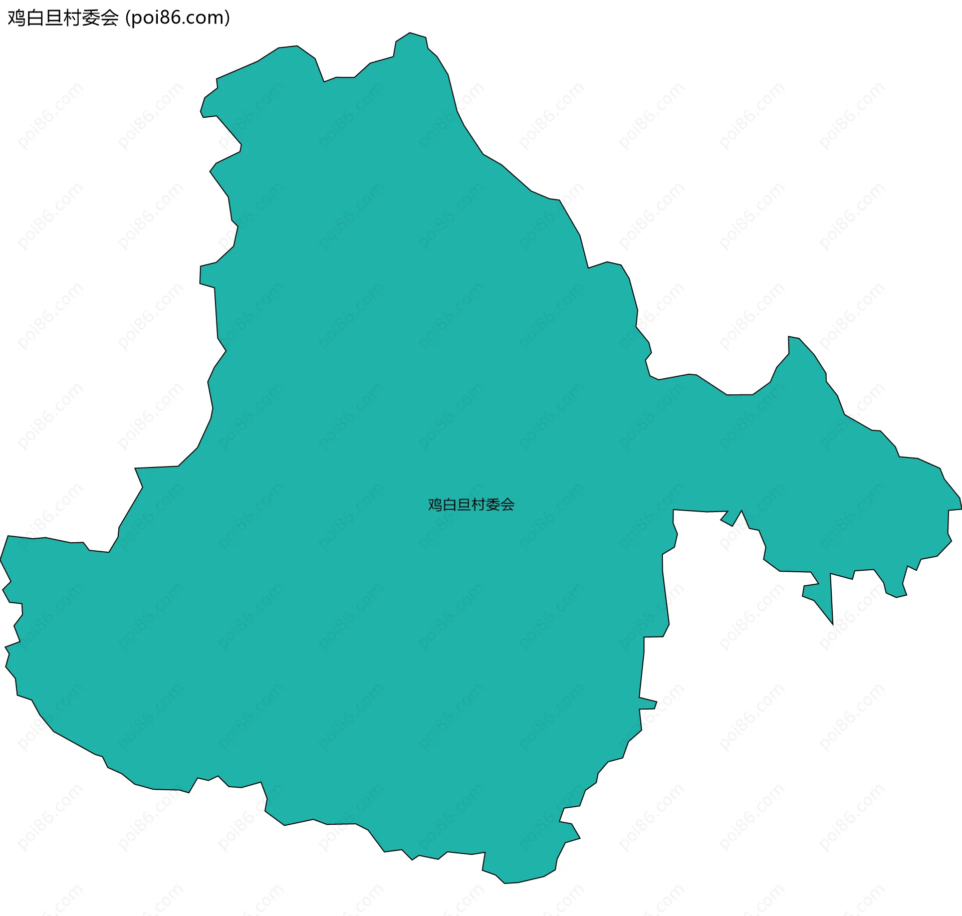 鸡白旦村委会边界地图