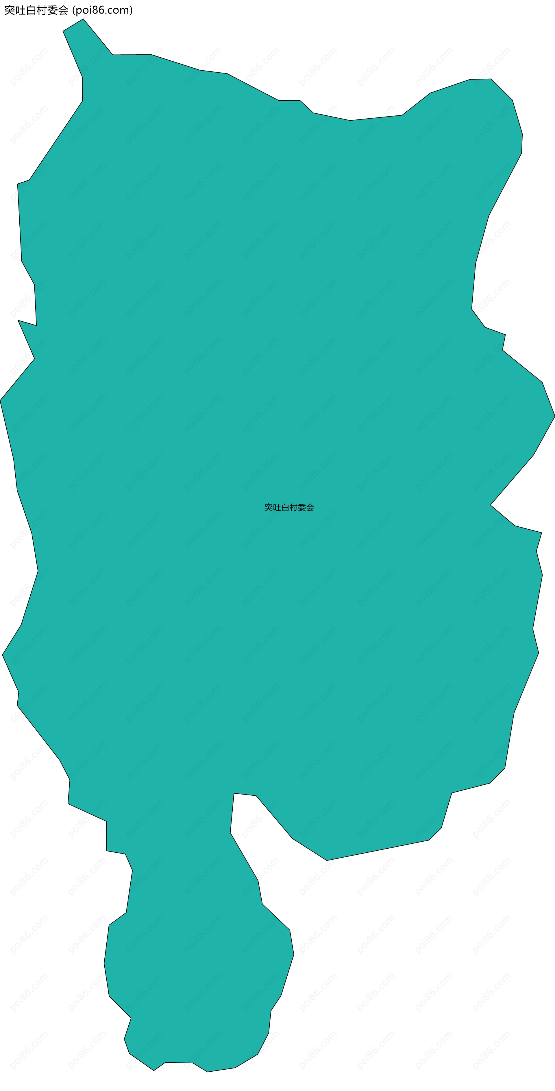 突吐白村委会边界地图