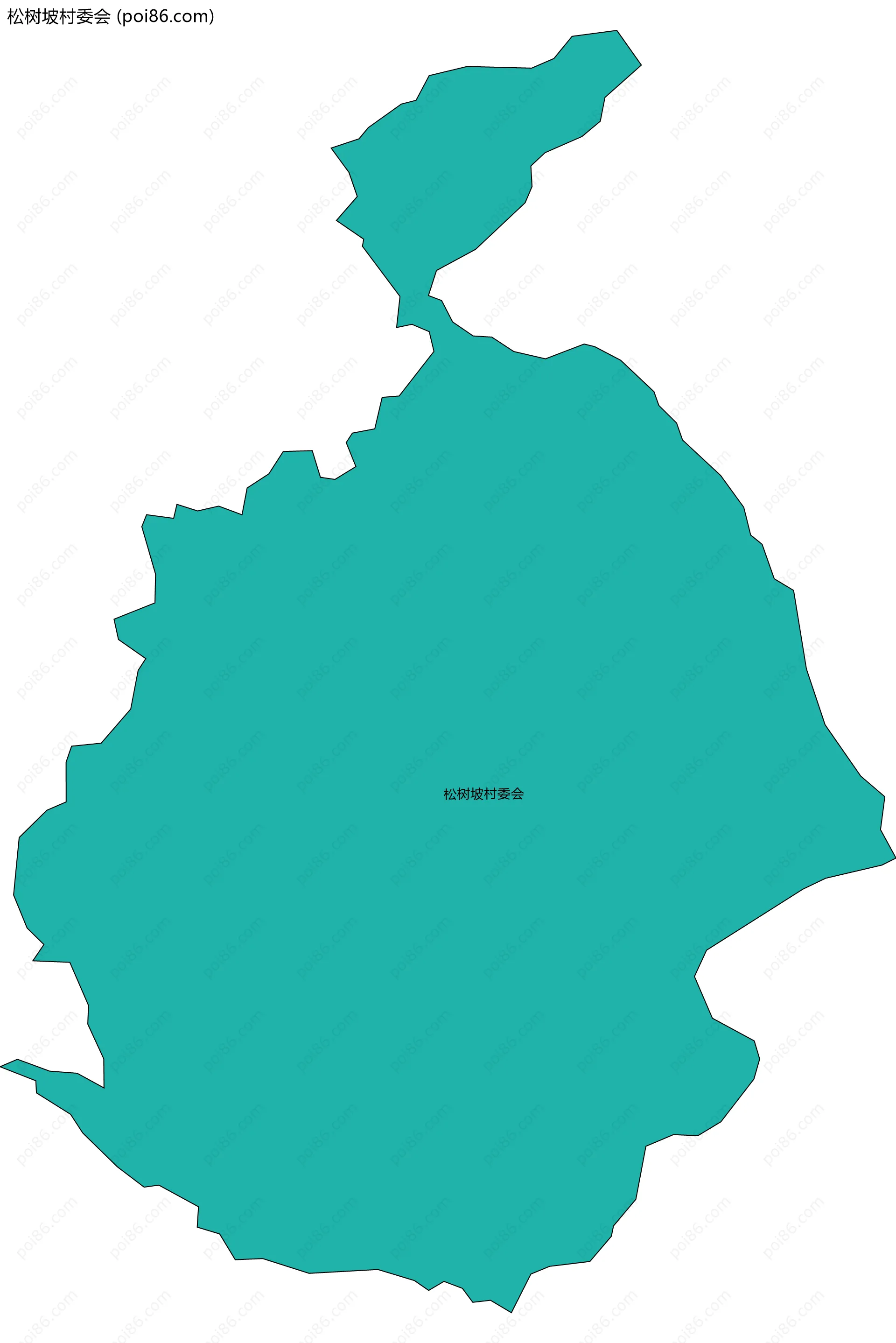 松树坡村委会边界地图