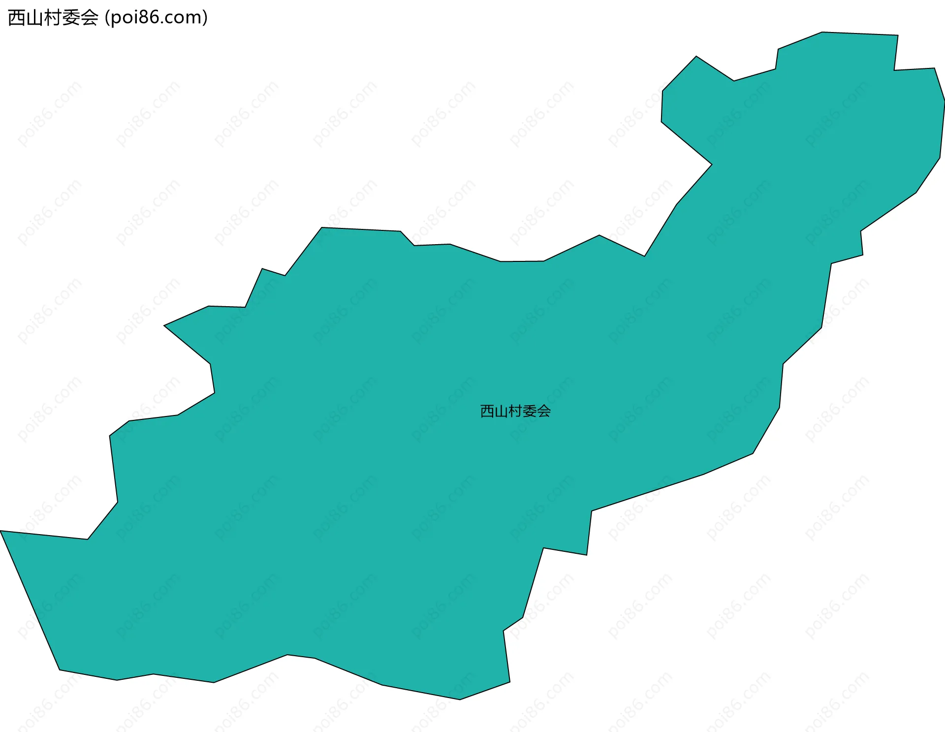 西山村委会边界地图