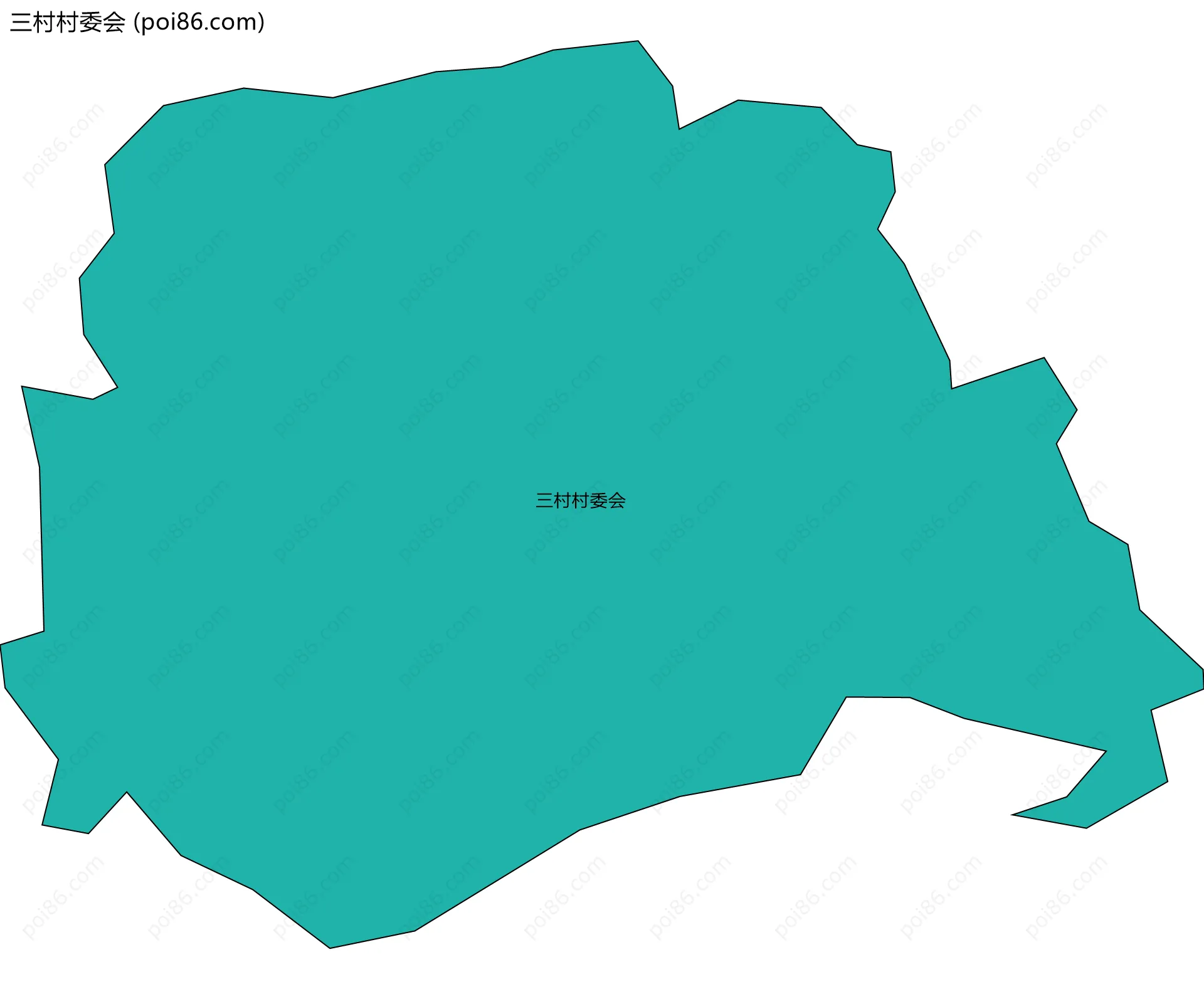 三村村委会边界地图