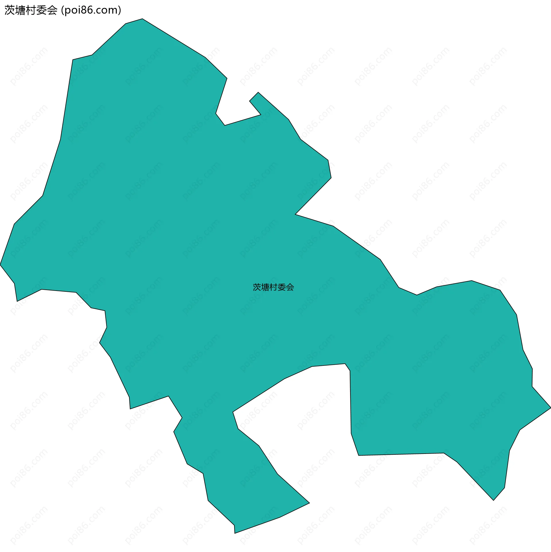 茨塘村委会边界地图