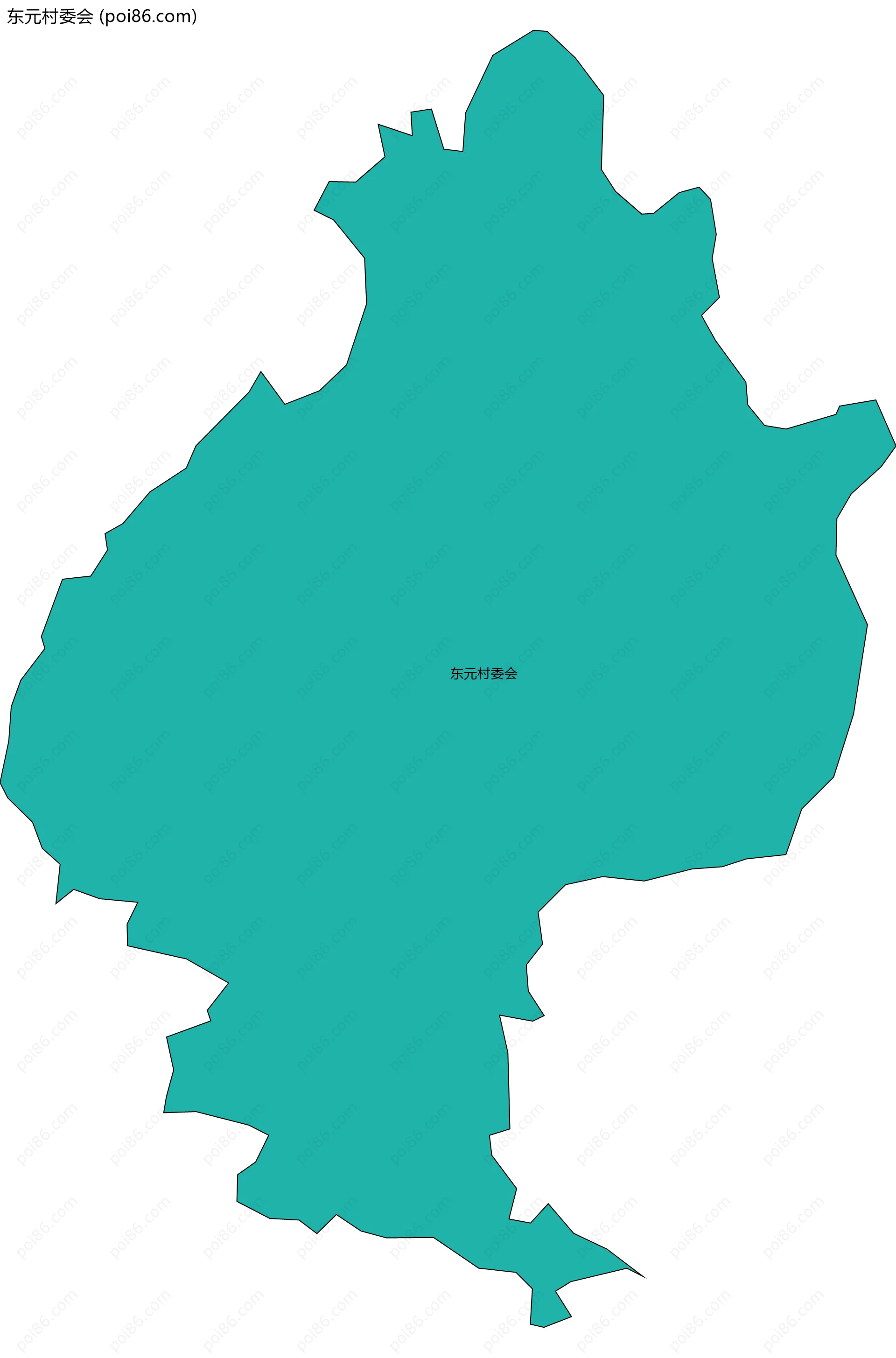 东元村委会边界地图
