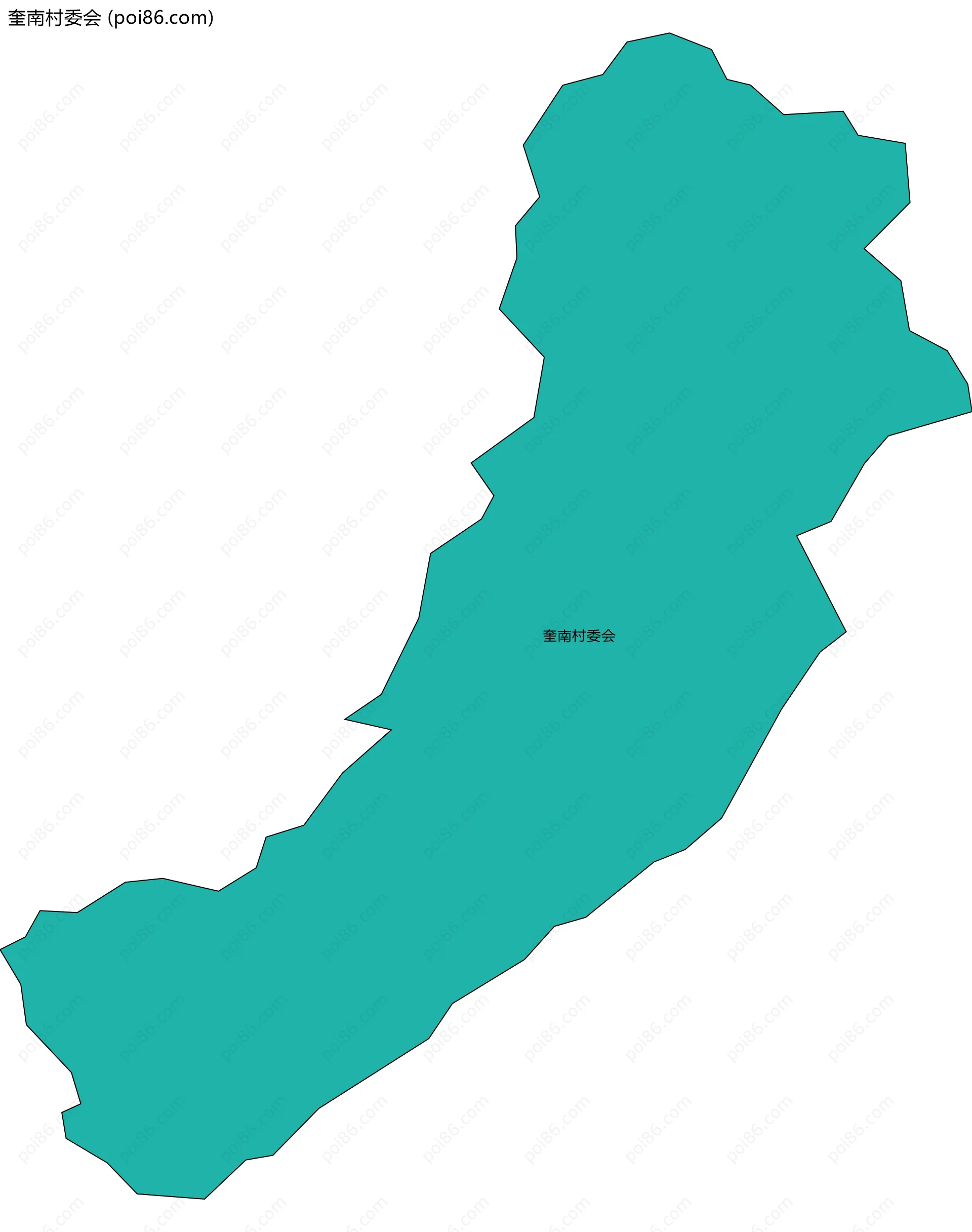 奎南村委会边界地图