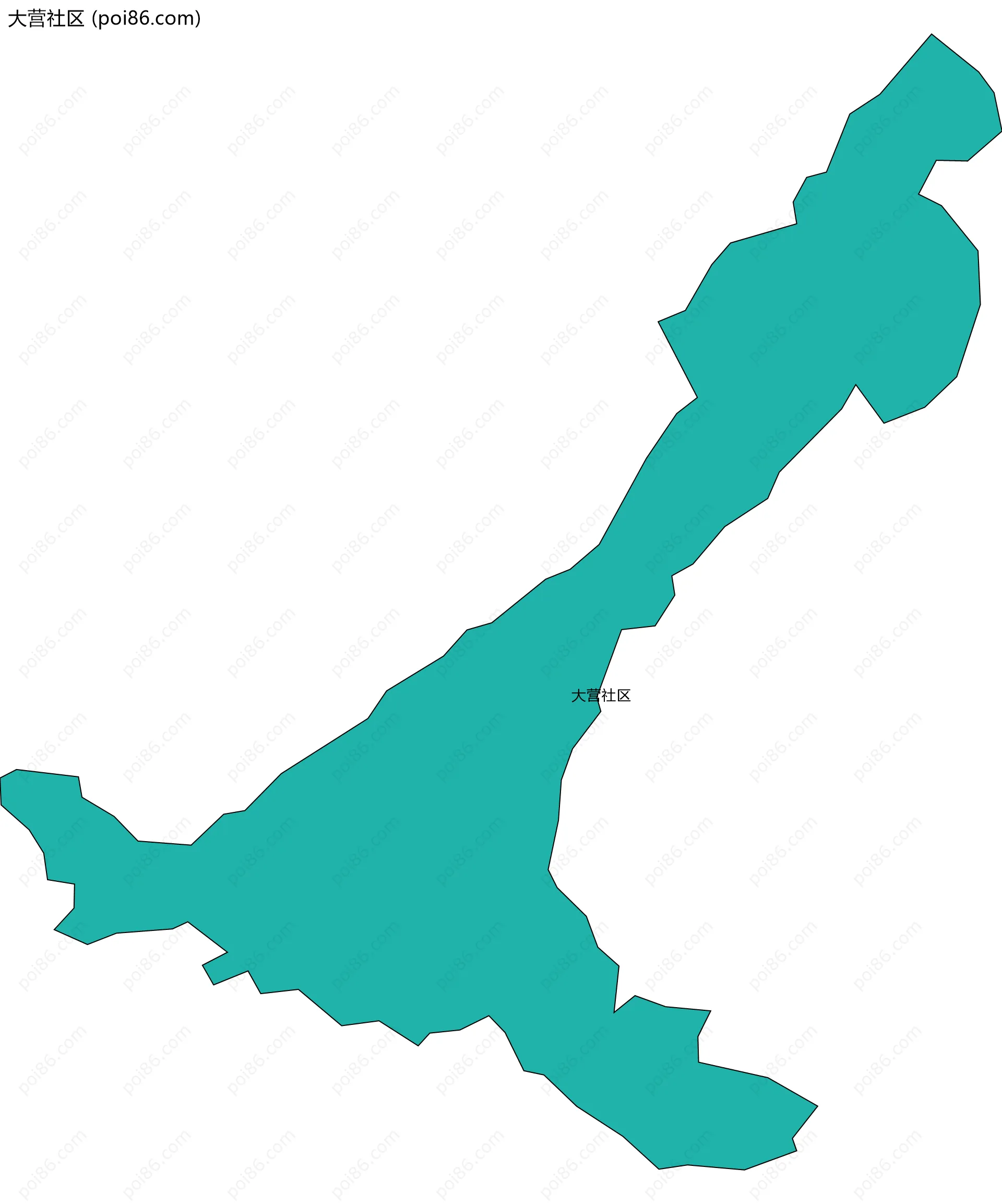 大营社区边界地图