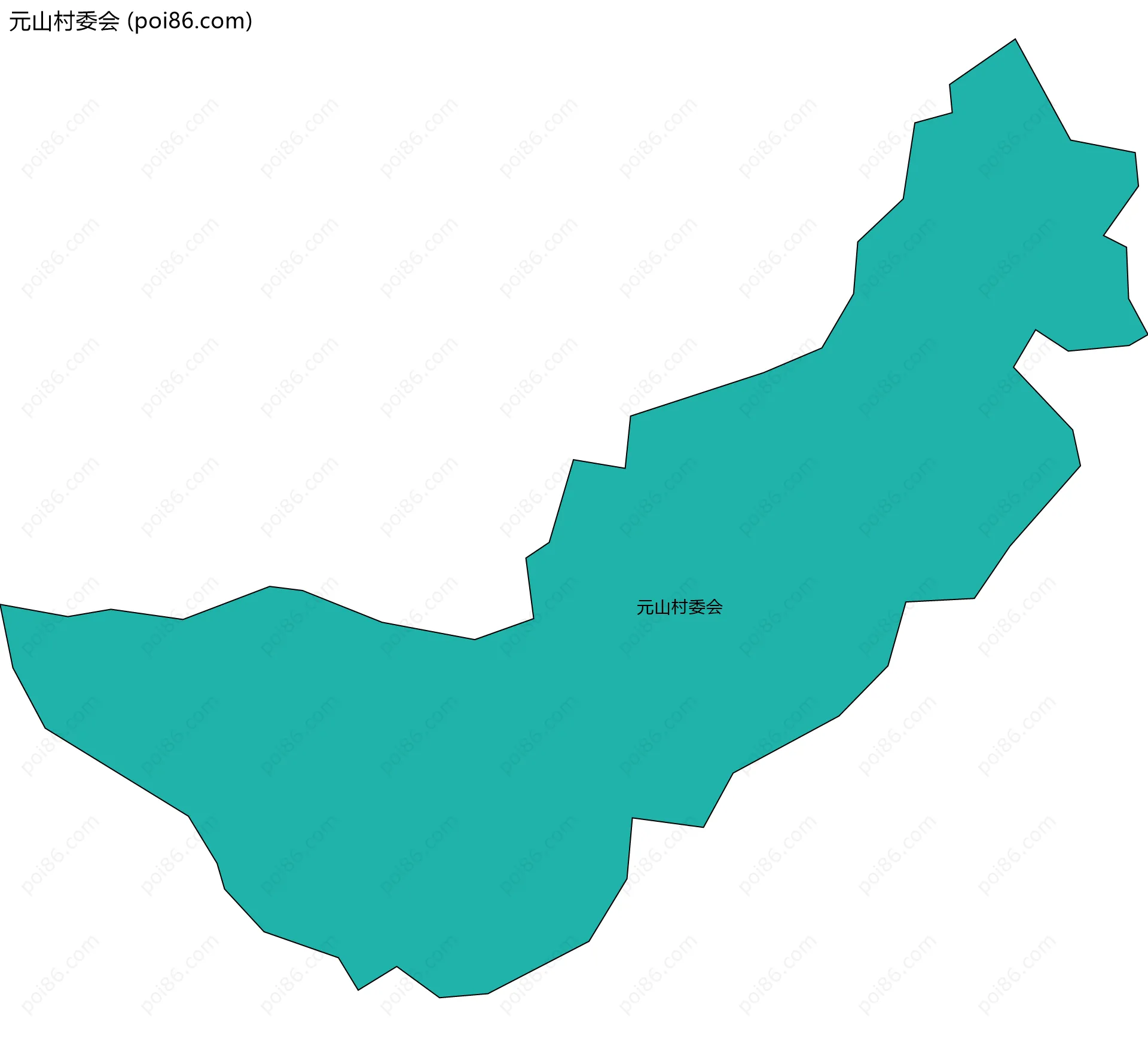 元山村委会边界地图